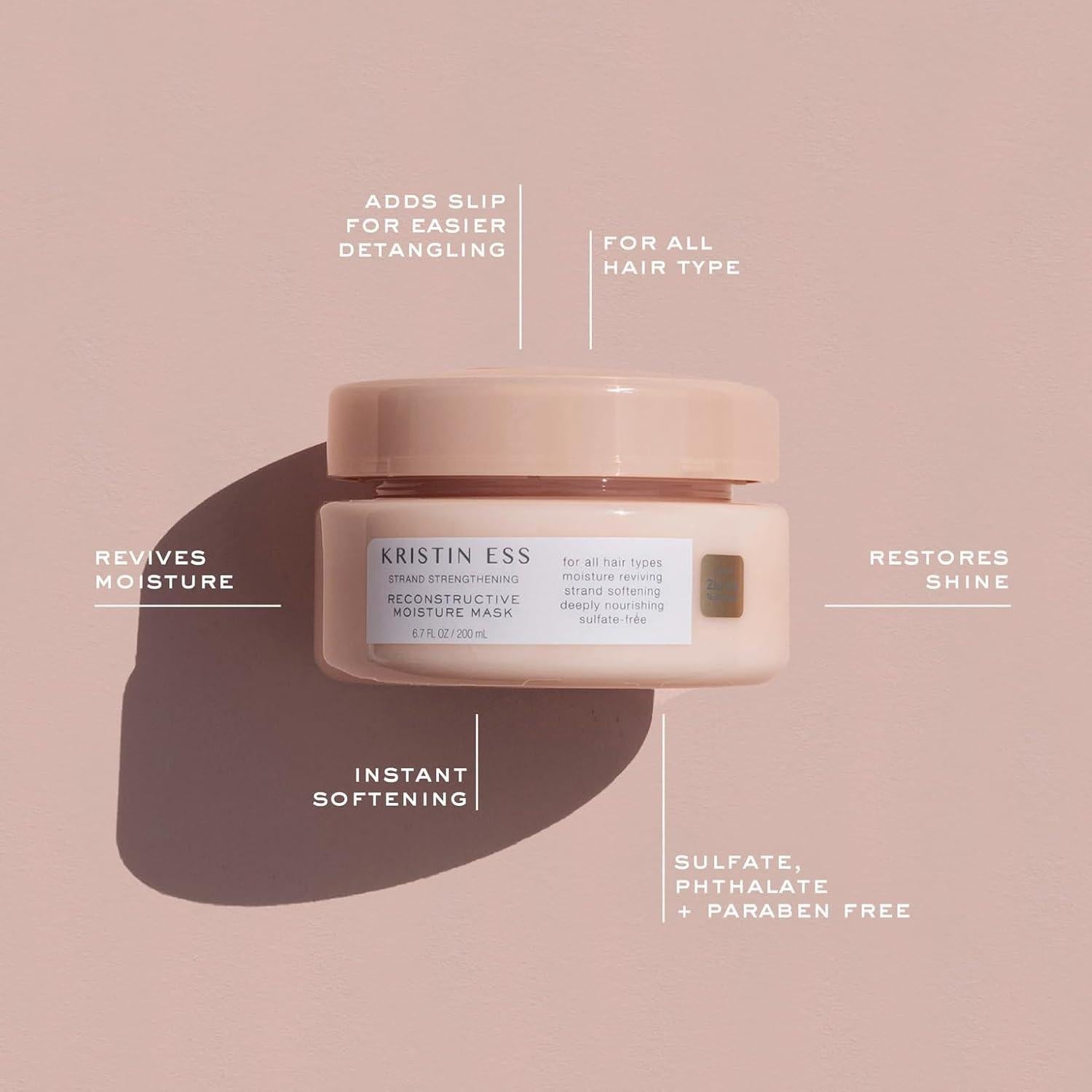 Máscara Hidratante Profunda Kristin Ess - 189g - Manteca de Karité y Aceite de Coco