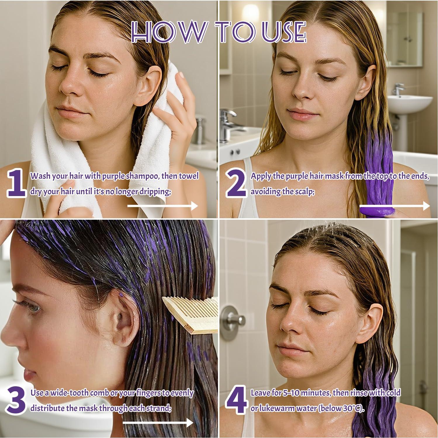 Mascarilla de Cabello Púrpura YOUNGYOUNGLOVE 286 g - Neutraliza Amarillos