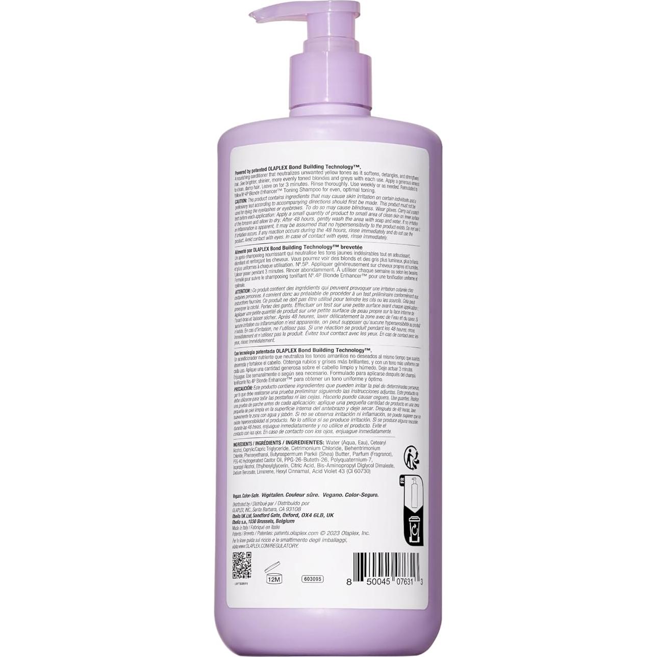 Acondicionador Morado Olaplex N°5P 1L para Cabello Rubio