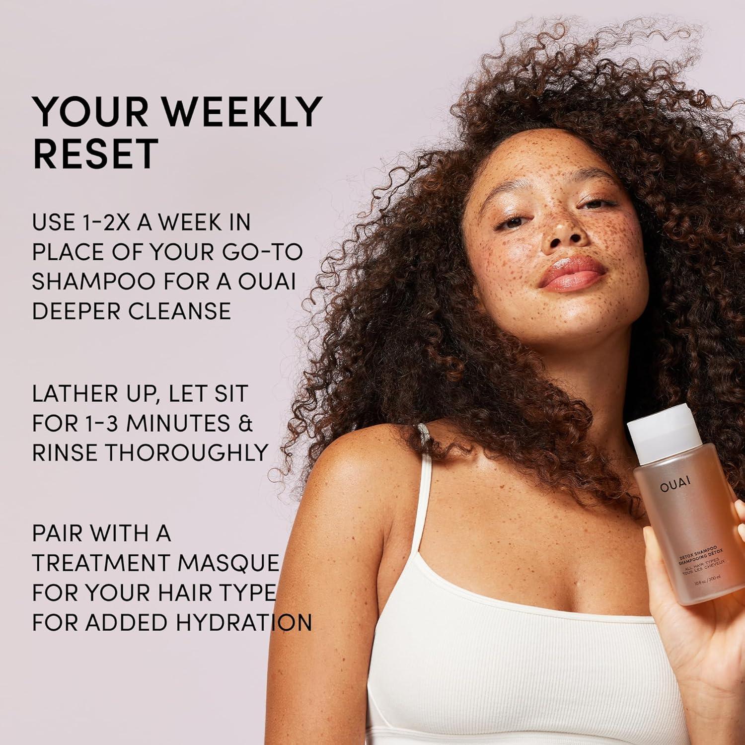 Champú Detox OUAI 85 g - Aclarador con Vinagre de Sidra