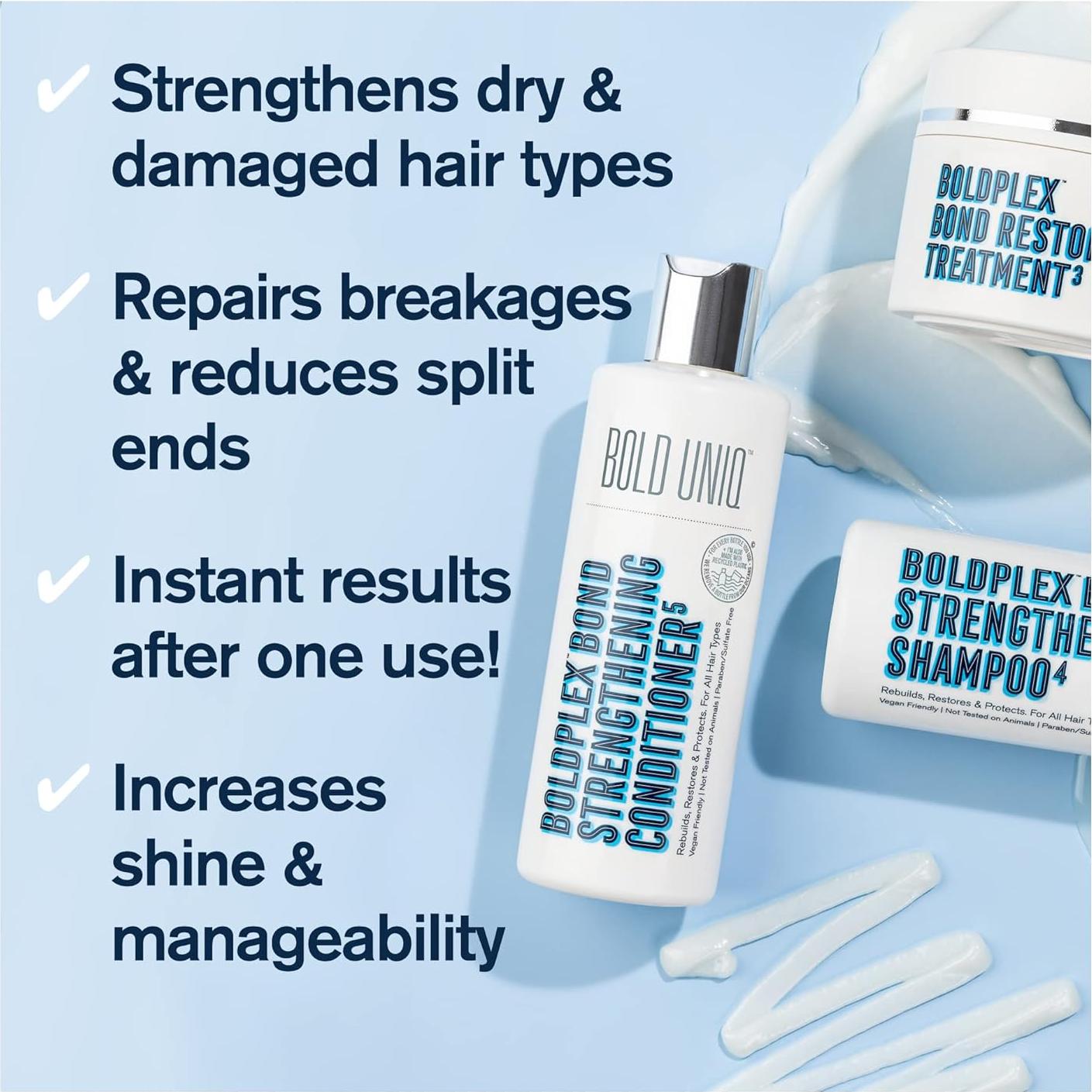 Set de Cuidado Capilar Boldplex 3, 4 y 5 - Champú, Acondicionador y Mascarilla Hidratante