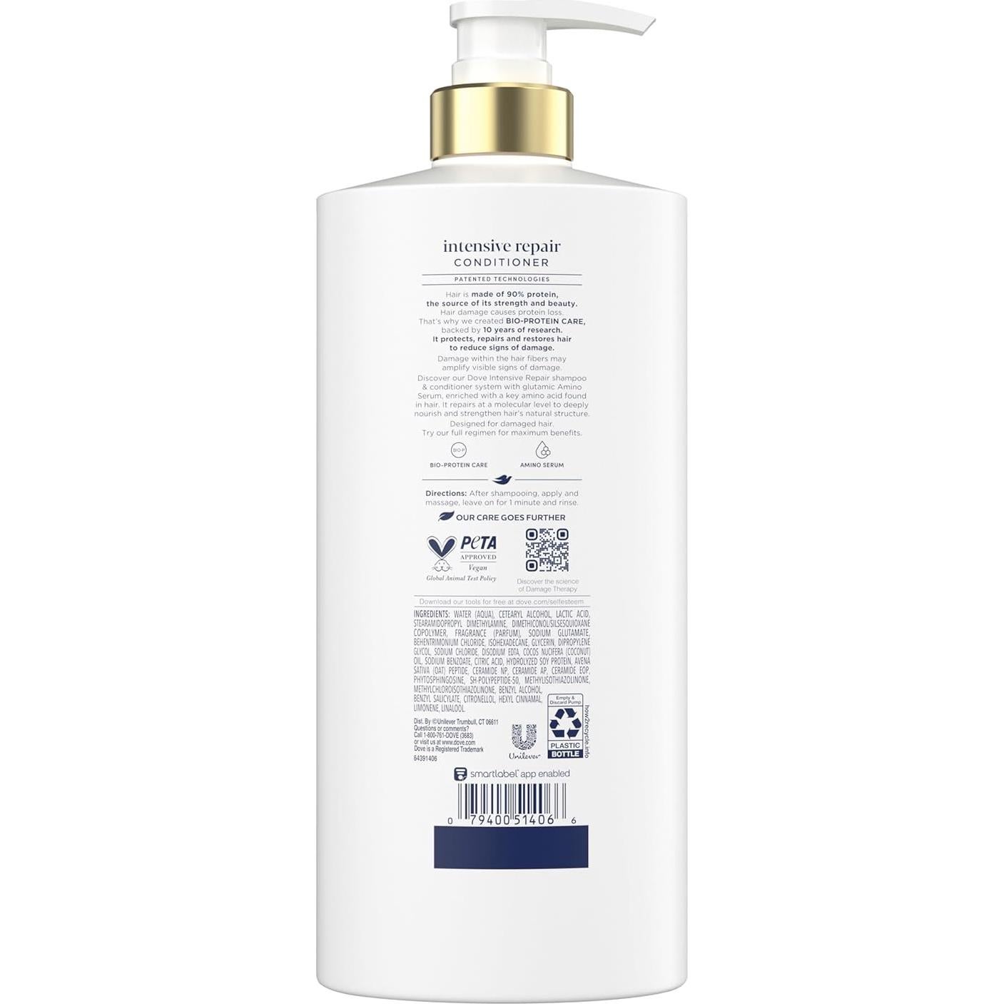 Acondicionador Dove Reparación Intensiva 828 ml para Cabello Dañado
