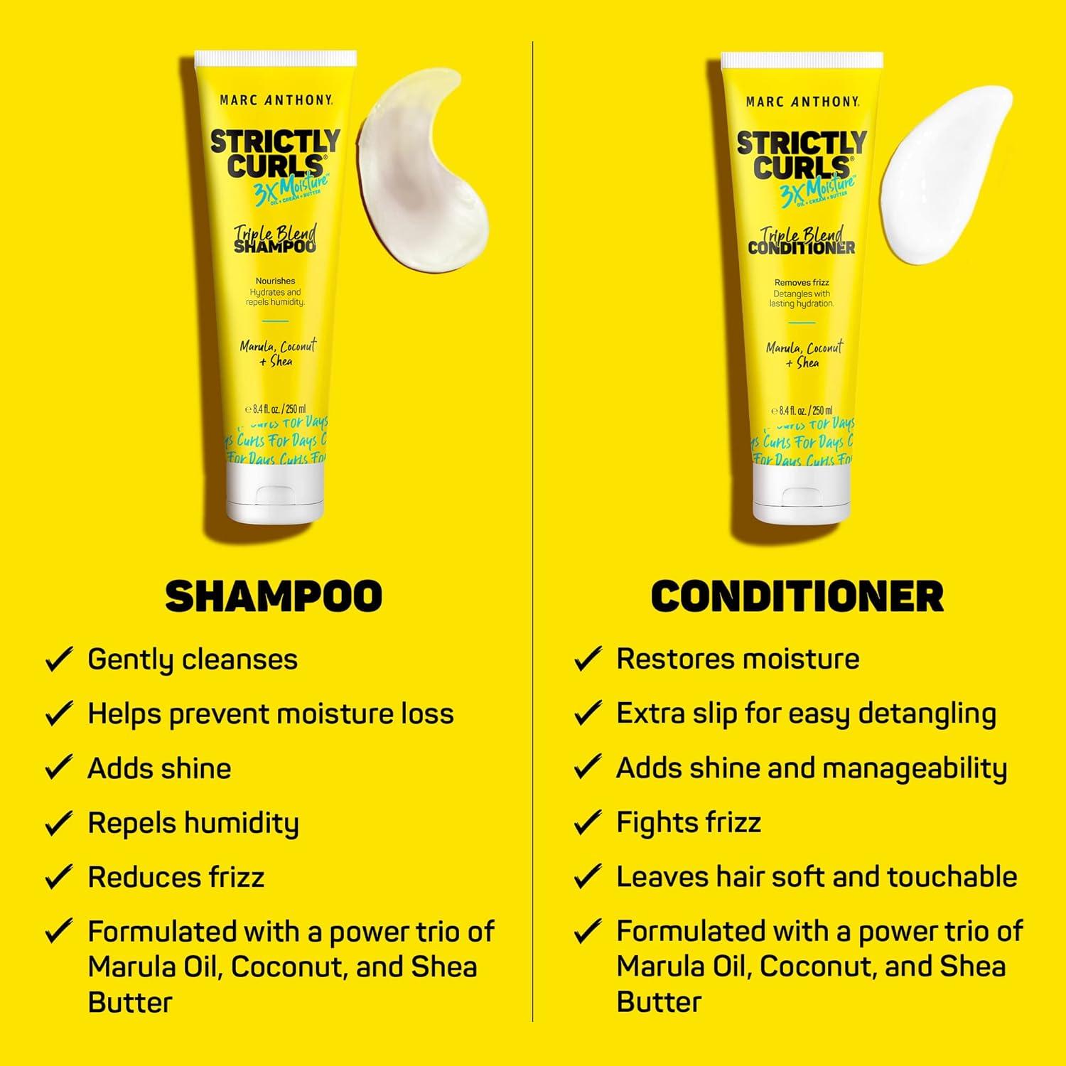 Champú y Acondicionador Marc Anthony Strictly Curls 3X Hidratación 248 ml