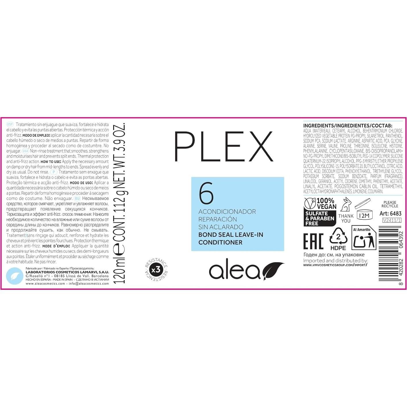 Acondicionador Sin Enjuague Alea A-Plex N°6 250 ml Antifrizz