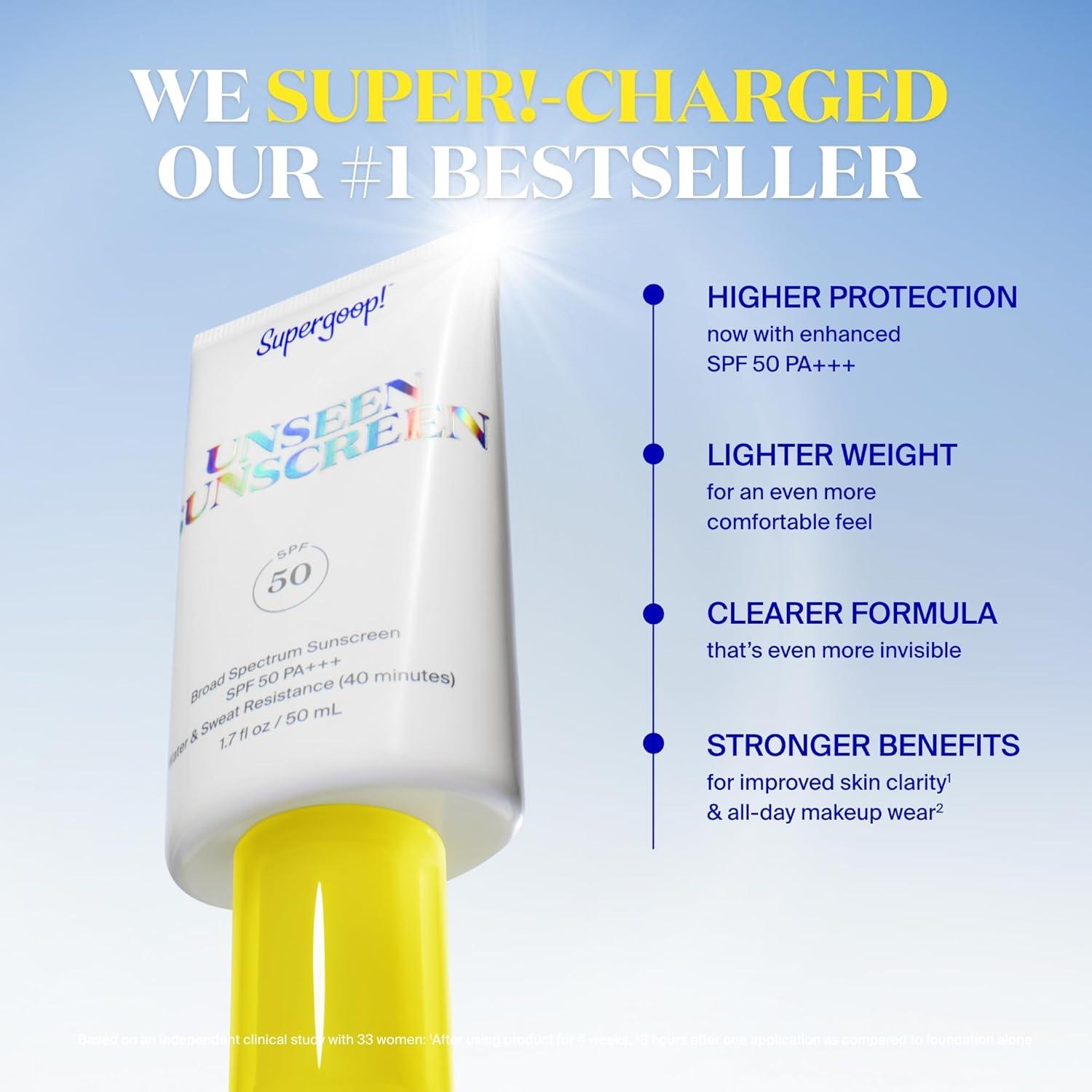 Protector Solar Invisible Supergoop! SPF 50 - 2 Paquetes de 74.8 ml