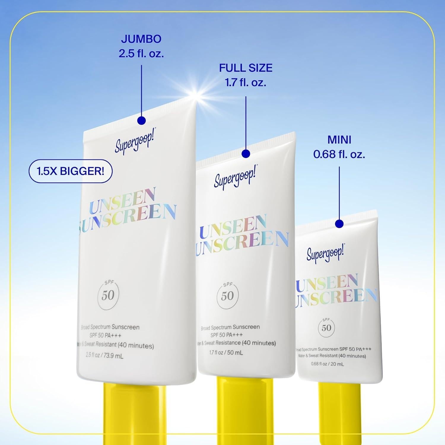 Protector Solar Invisible Supergoop! SPF 50 - 2 Paquetes de 74.8 ml