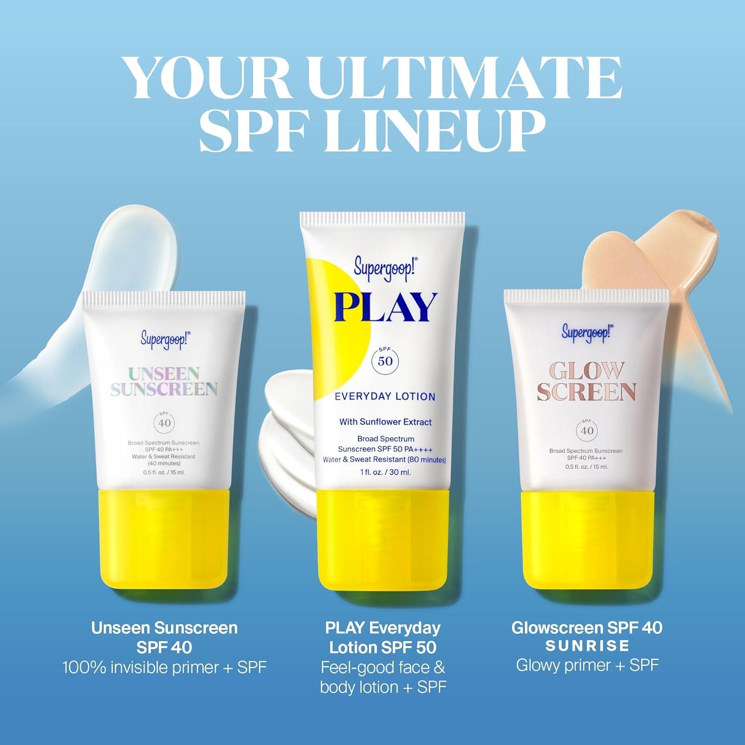 Kit de Viaje Supergoop! SPF Bestsellers - 3 Protectores Solares