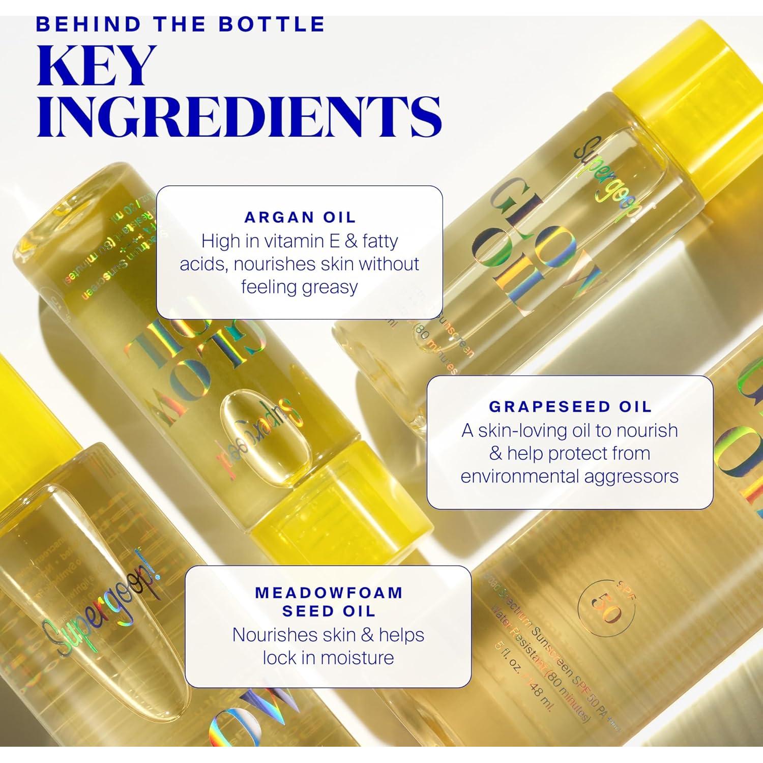 Supergoop! Aceite Brillante SPF 50 - 148 ml - Hidratante Solar