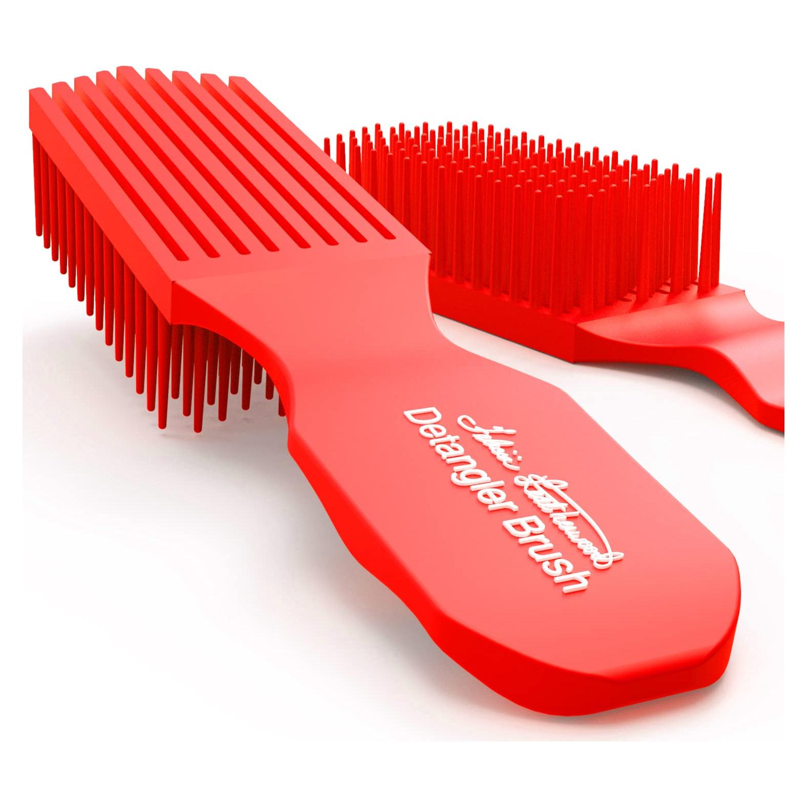 Cepillo Desenredante Rojo Felicia Leatherwood - Para Cabello Rizado y Liso