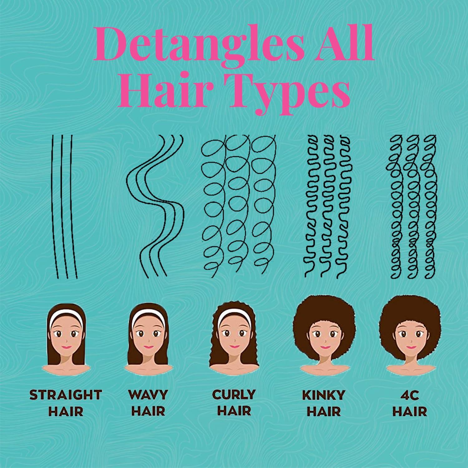 Cepillo Desenredante Rojo Felicia Leatherwood - Para Cabello Rizado y Liso