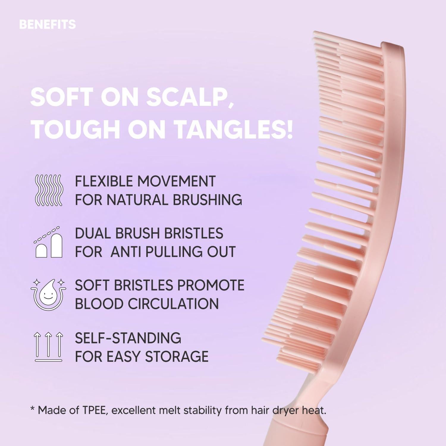 Cepillo Desenredante F3 Systems con Cerdas Suaves 27.92x8.78cm