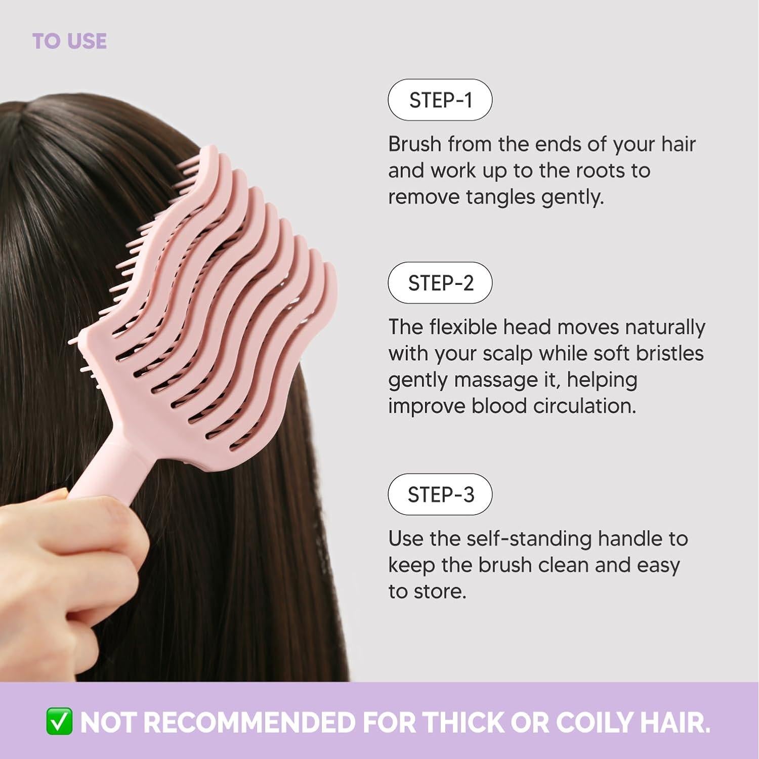 Cepillo Desenredante F3 Systems con Cerdas Suaves 27.92x8.78cm