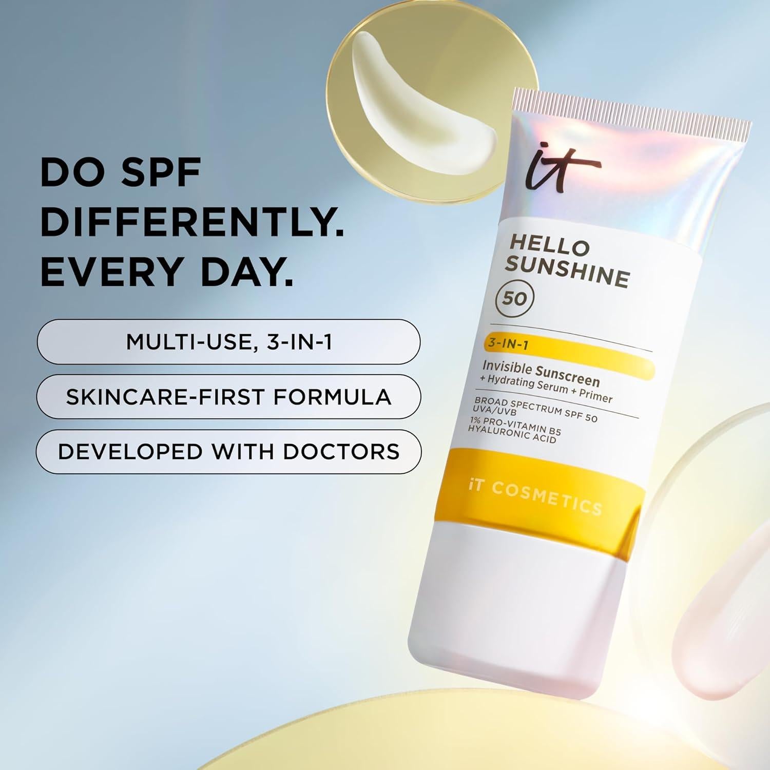 IT Cosmetics Protector Solar Invisible SPF 50 15 ml - Hidratante y Prebase