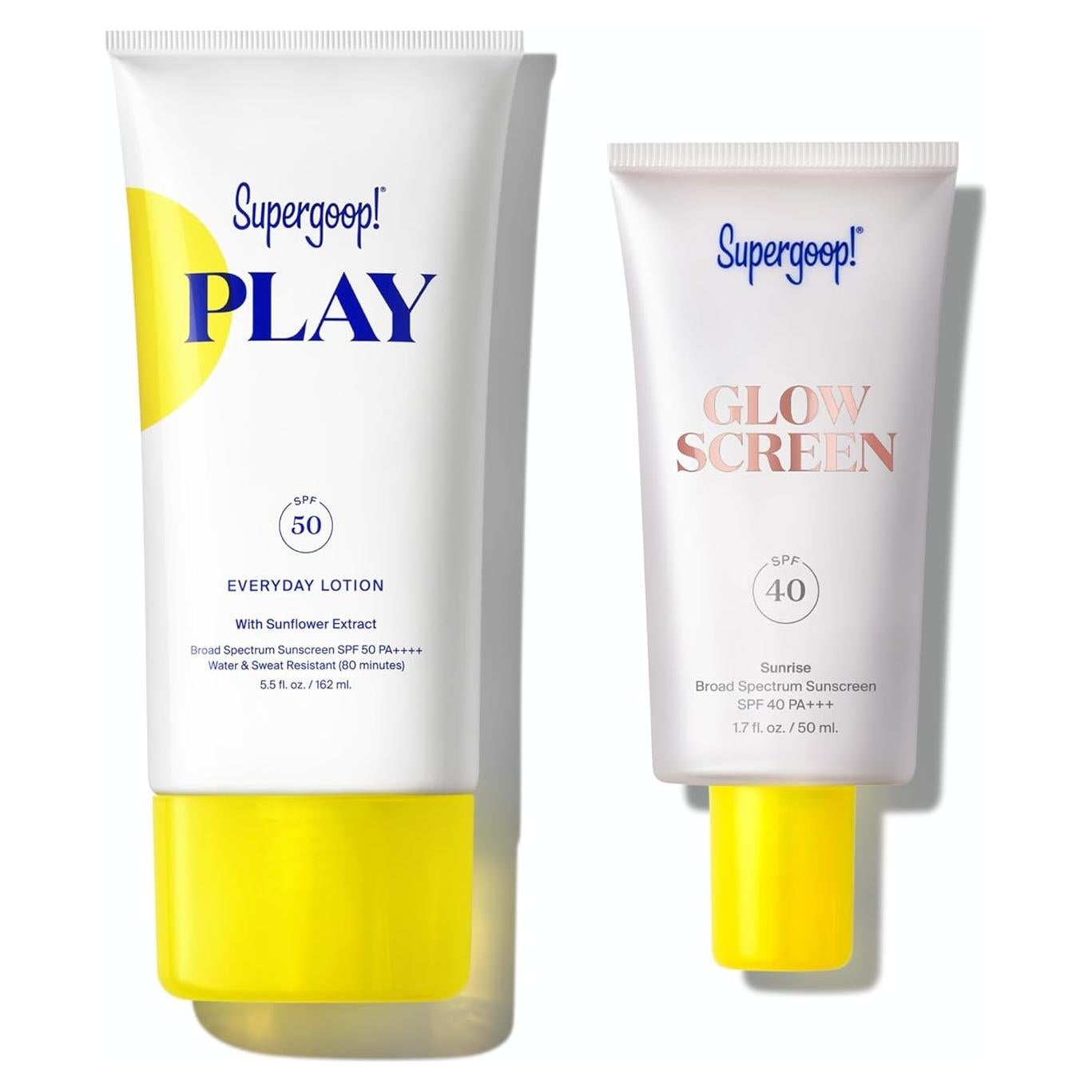 Paquete Protector Solar Supergoop! Glowscreen SPF 40 + LOCIÓN PLAY SPF 50