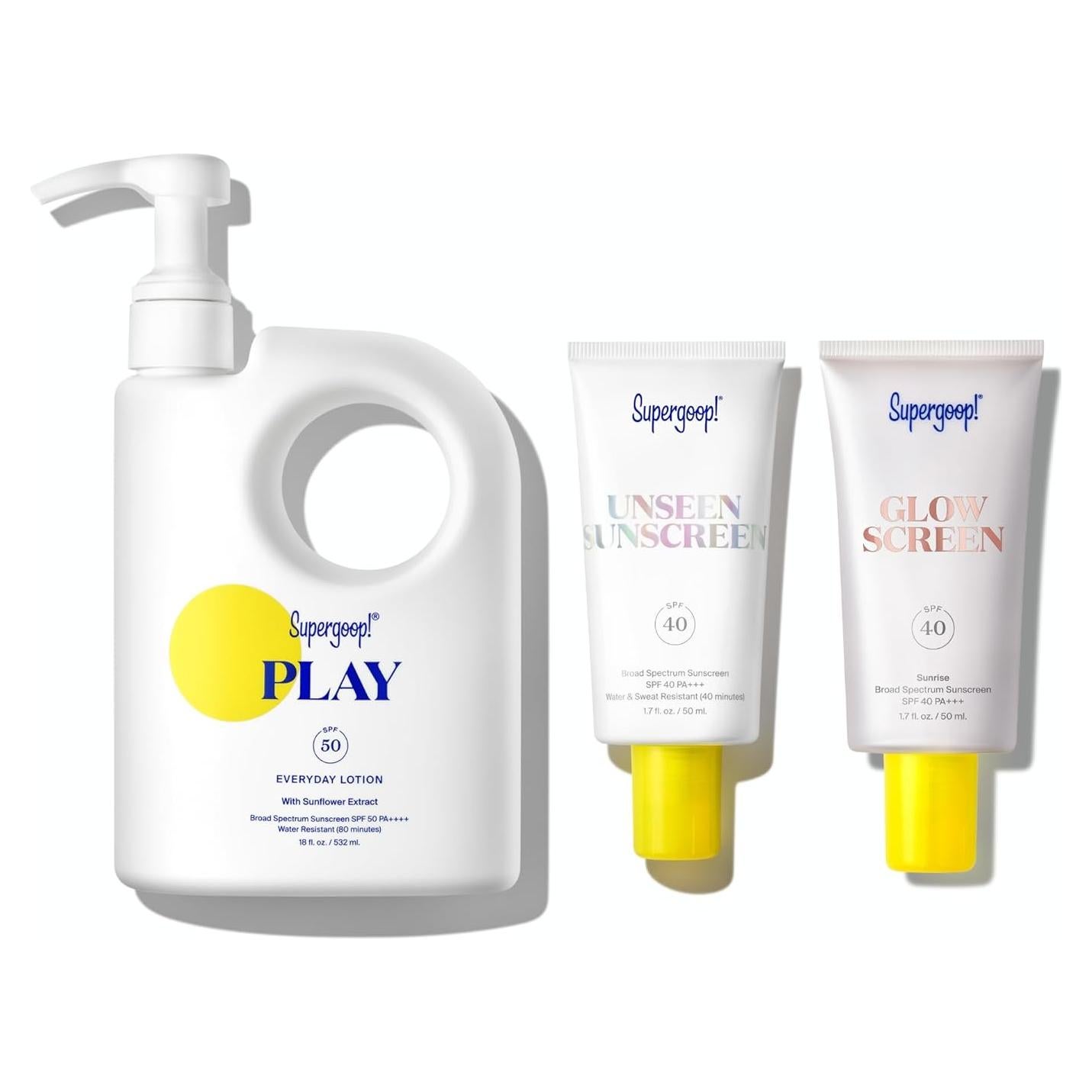 Paquete Protector Solar Supergoop! SPF 50 y 40 para Piel Sensible