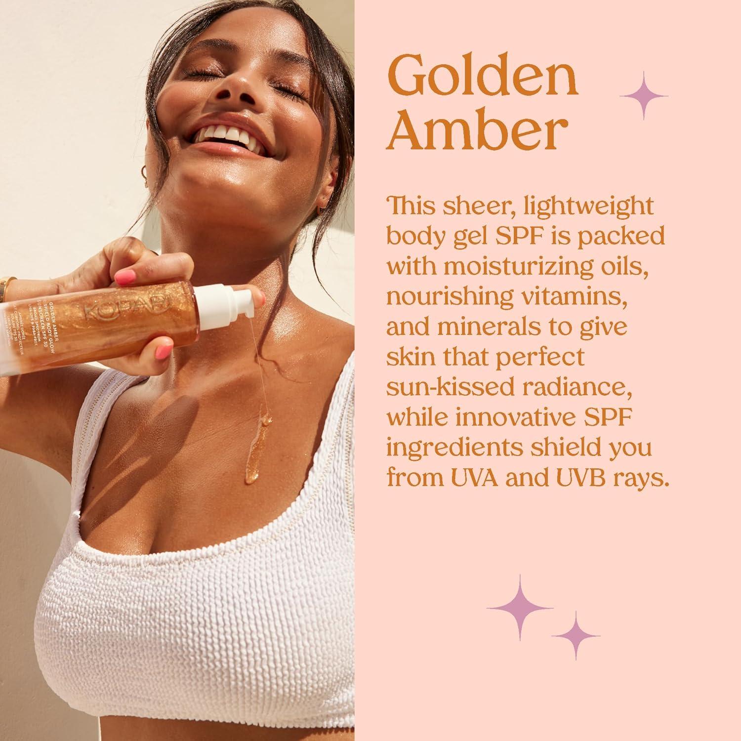 Protector Solar Brillante Kopari SPF 30 Gel 230 g Ámbar Dorado