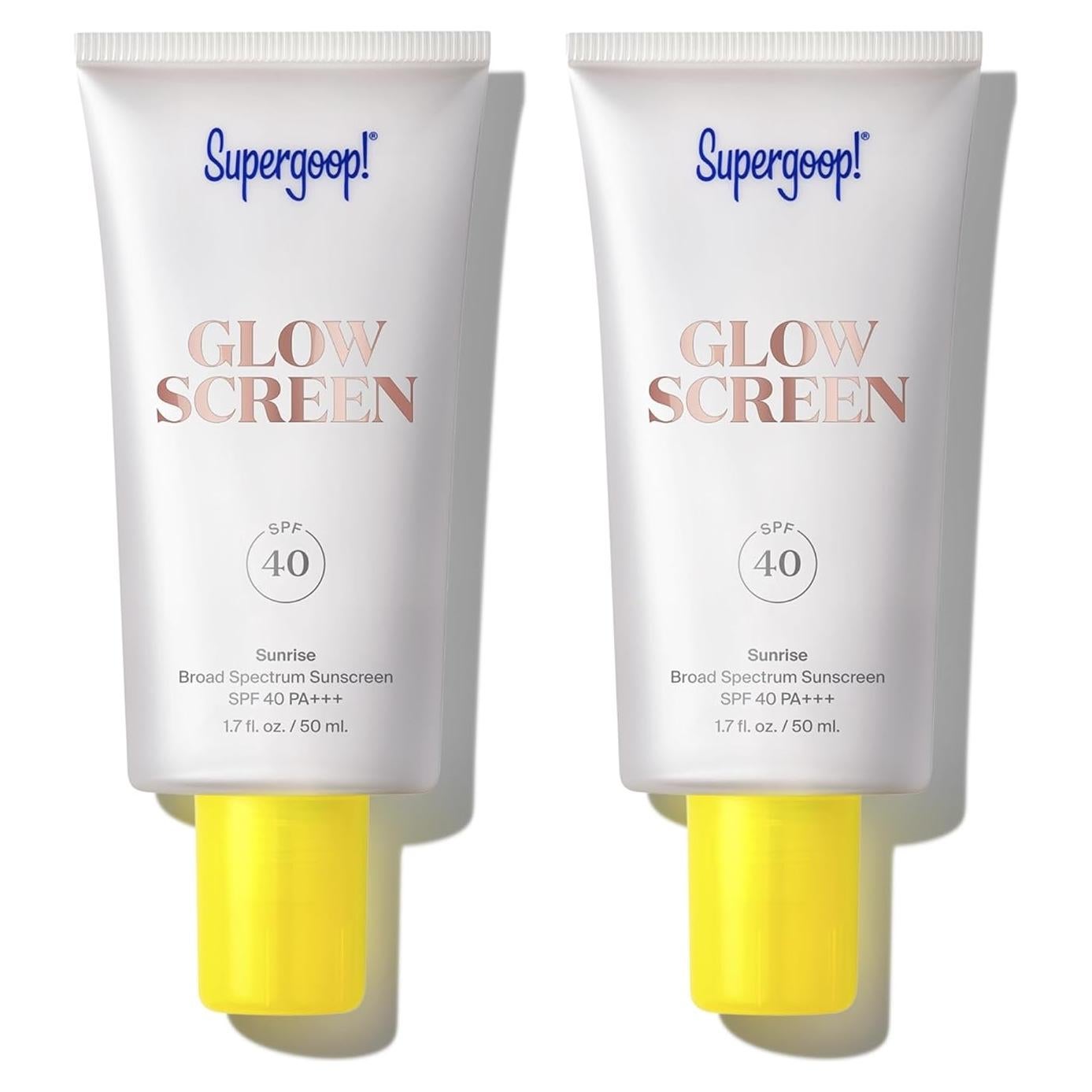 Supergoop! Glowscreen SPF 40 - Protector Solar Hidratante 50 ml x2