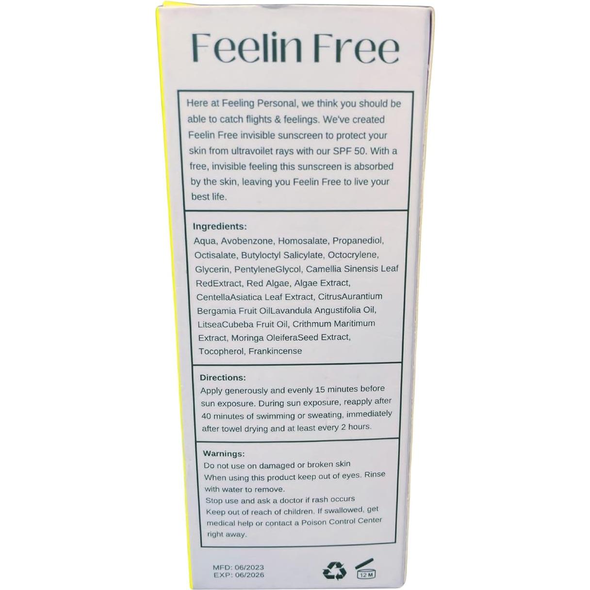 Protector Solar Invisible Feelin Free SPF 50 47.6g