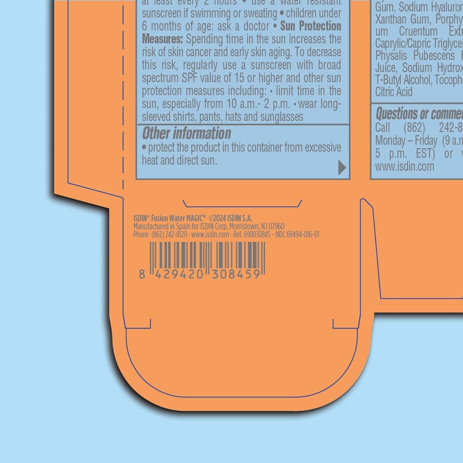 Protector Solar Ultraligero ISDIN Fusion Water MAGIC SPF 40 50ml