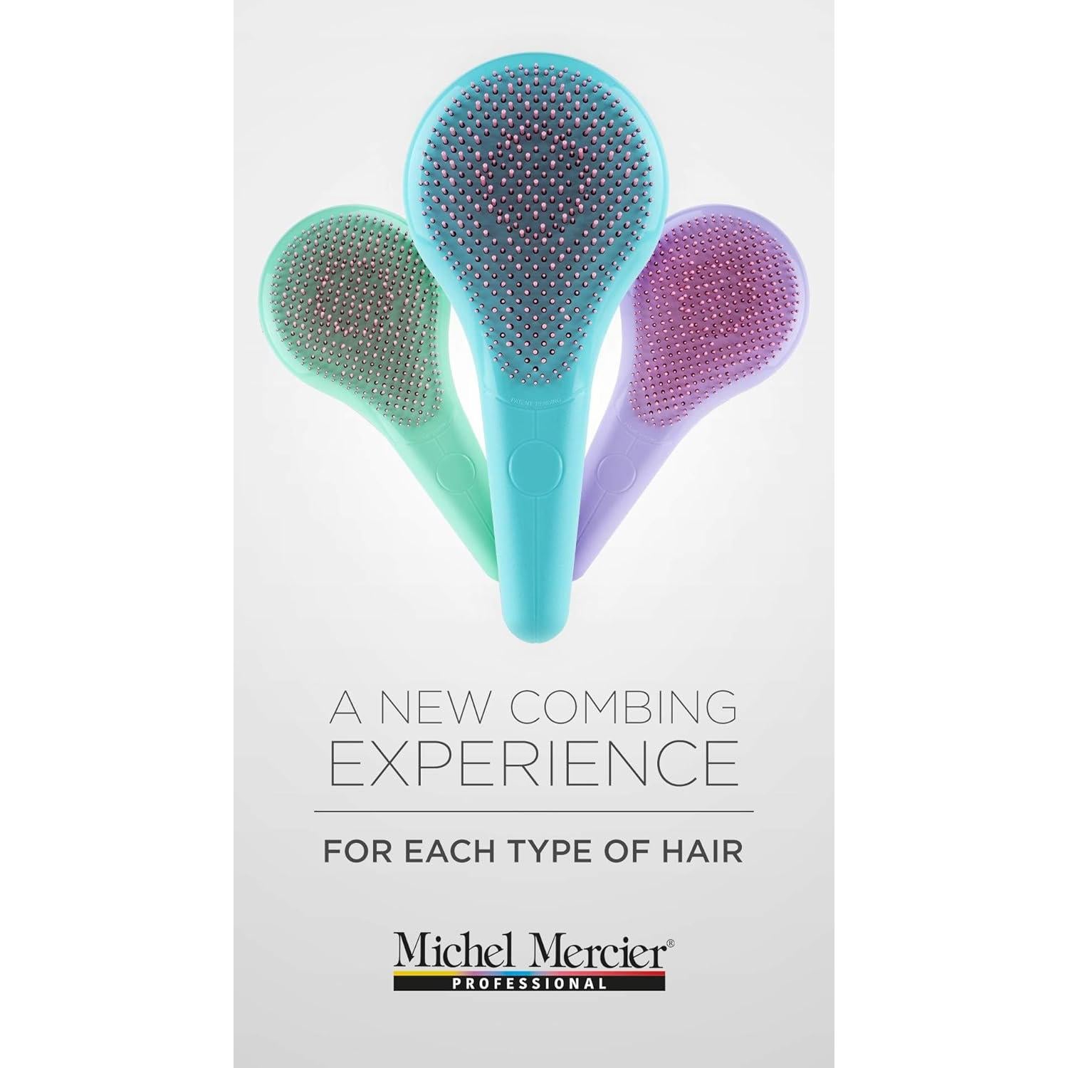 Cepillo Desenredante Paddle Michel Mercier - Rosa-Púrpura - 1 pc