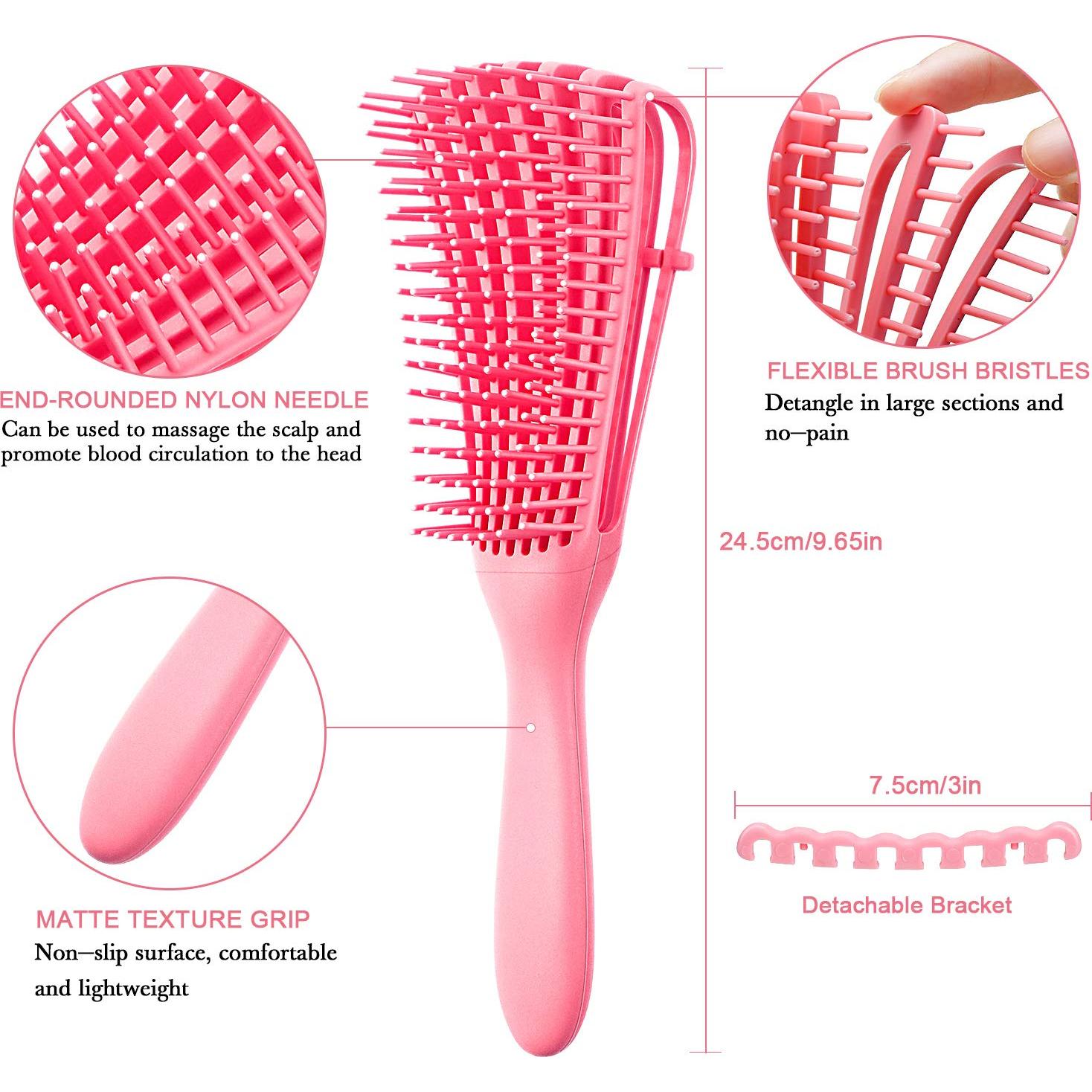 Cepillo Desenredante para Cabello Afroamericano Boao - 2 Piezas