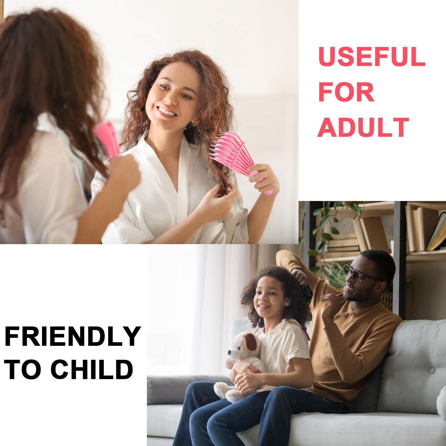 Cepillo Desenredante para Cabello Afroamericano Boao - 2 Piezas