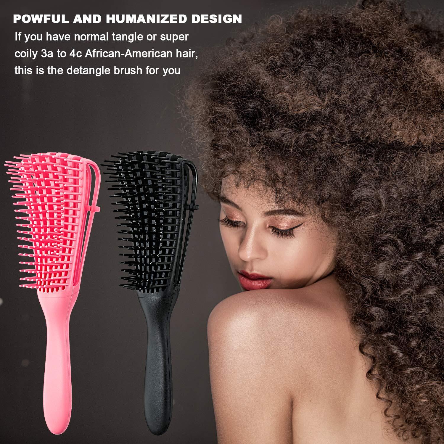 Cepillo Desenredante para Cabello Afroamericano Boao - 2 Piezas