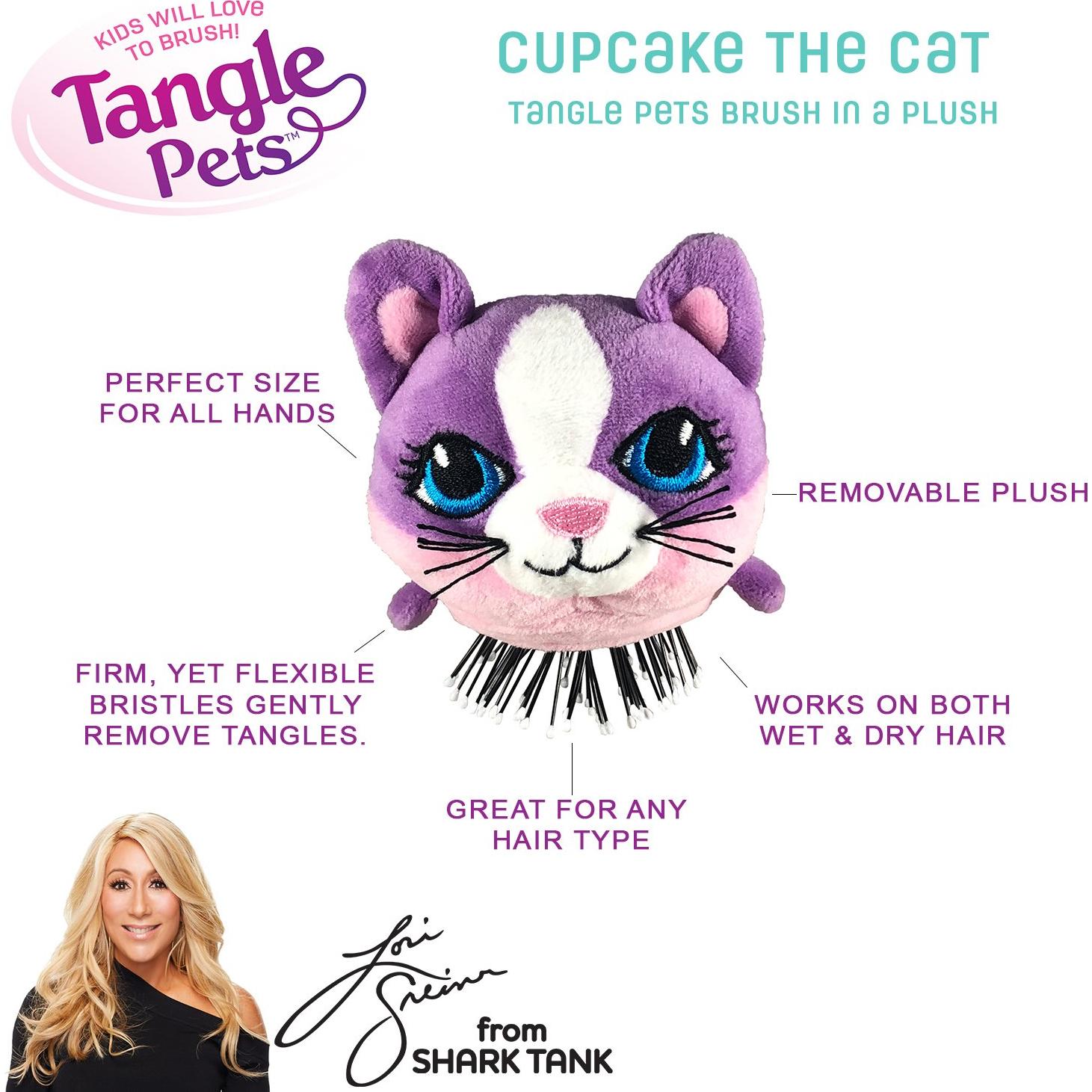 Cepillo Desenredante Tangle Pets Cupcake la Gata - 14cm