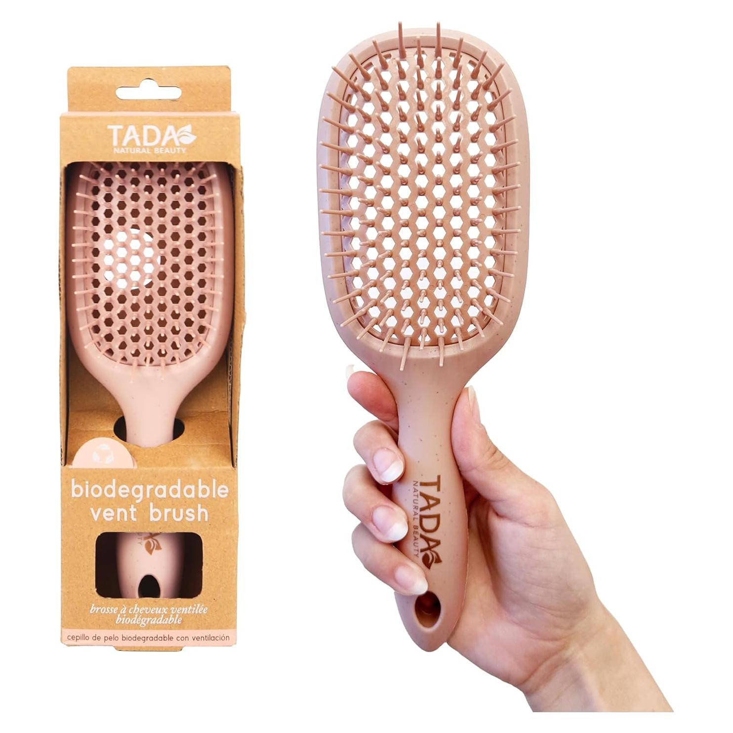 Cepillo Desenredante TADA Natural Beauty Rosa - Secado Rápido