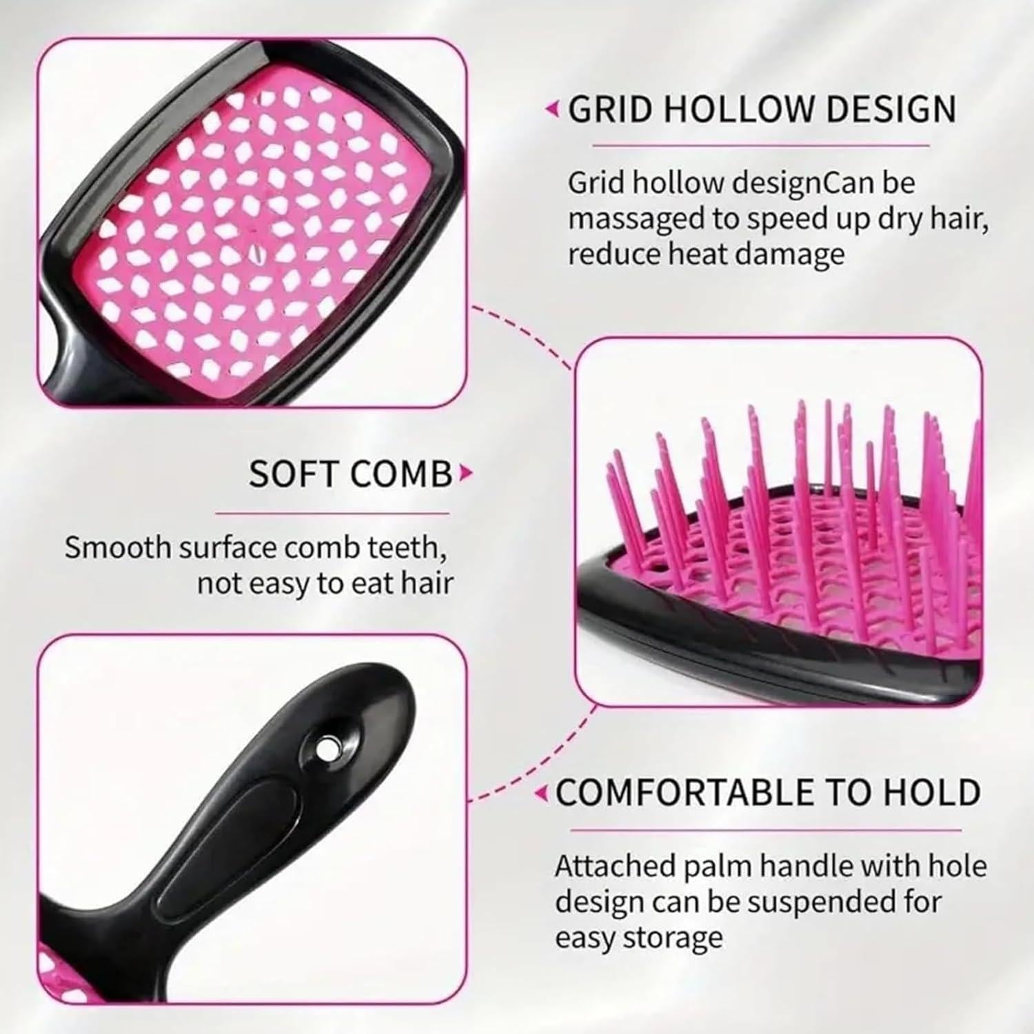 2 Cepillos Desenredantes Lixera para Cabello Rizado y Húmedo