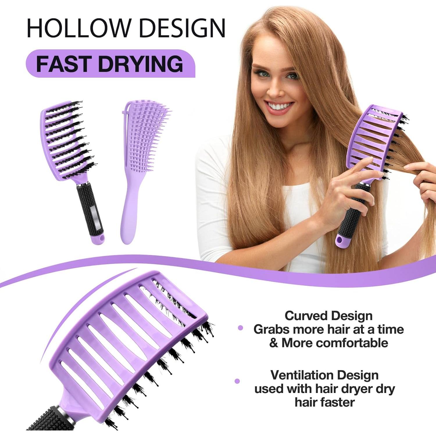 Juego de 2 Cepillos Desenredantes EIMMBD para Todo Tipo de Cabello