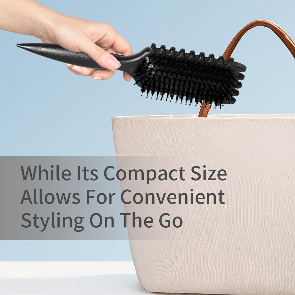 Cepillo Definidor de Rizos Adulahi - Antifrizz, Ergonomico, Negro