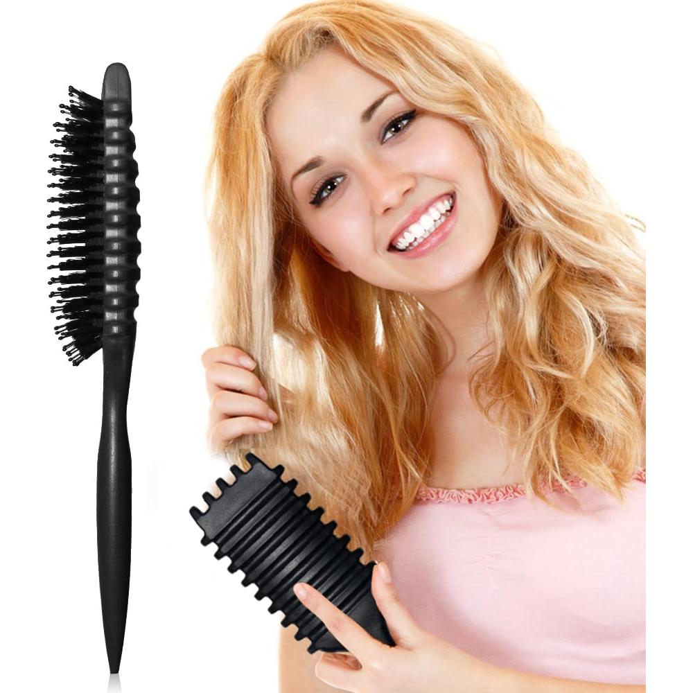 Cepillo Definidor de Rizos Adulahi - Antifrizz, Ergonomico, Negro