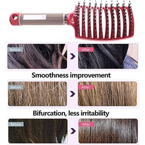 Cepillo Desenredante Heubek Rosa y Morado para Todo Tipo de Cabello