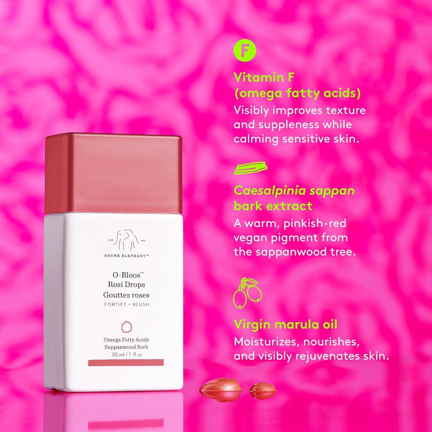 Suero Color Durazno-Rosado Drunk Elephant O-Bloos 30 ml