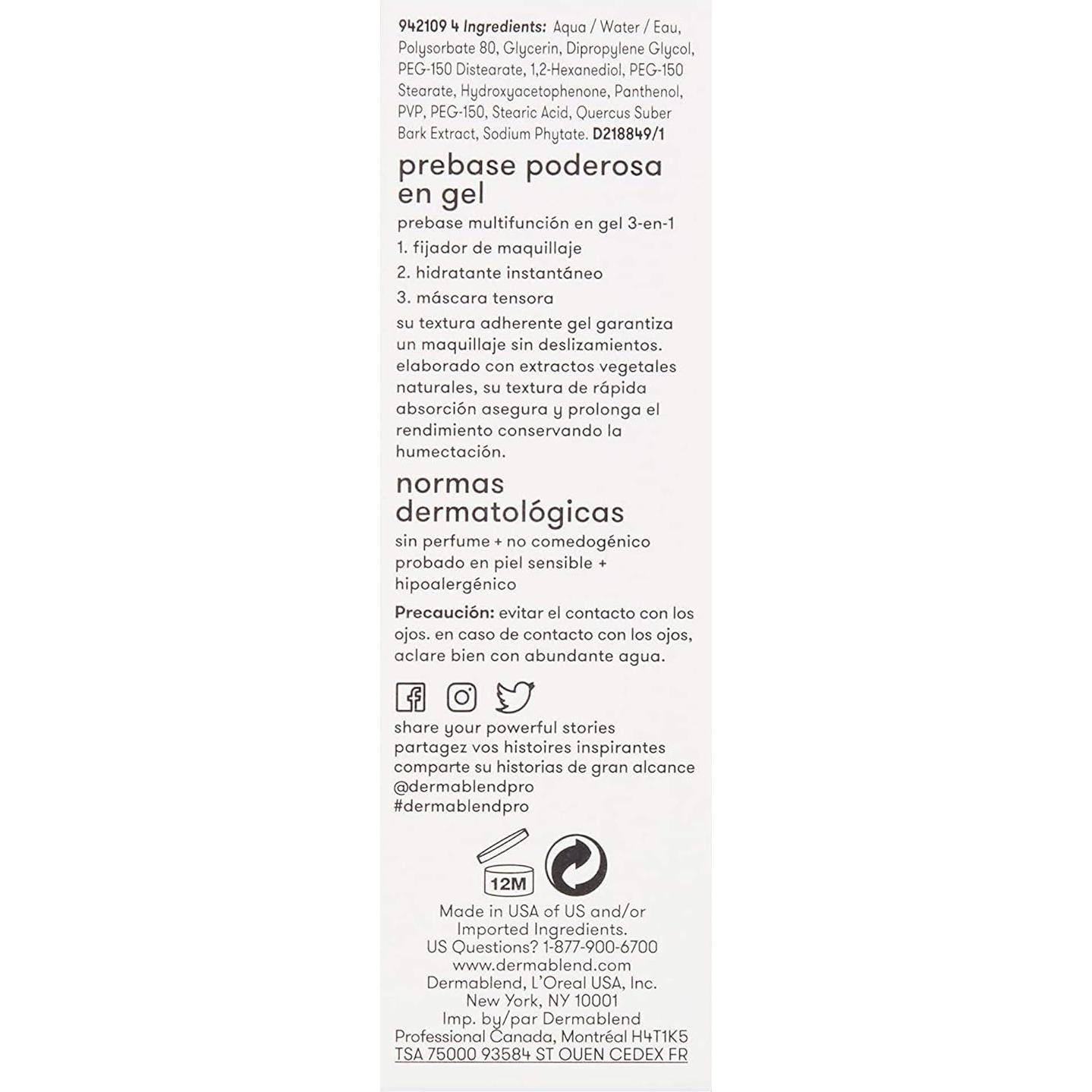 Primer Facial Dermablend Insta-Grip 29.57 ml Sin Silicona