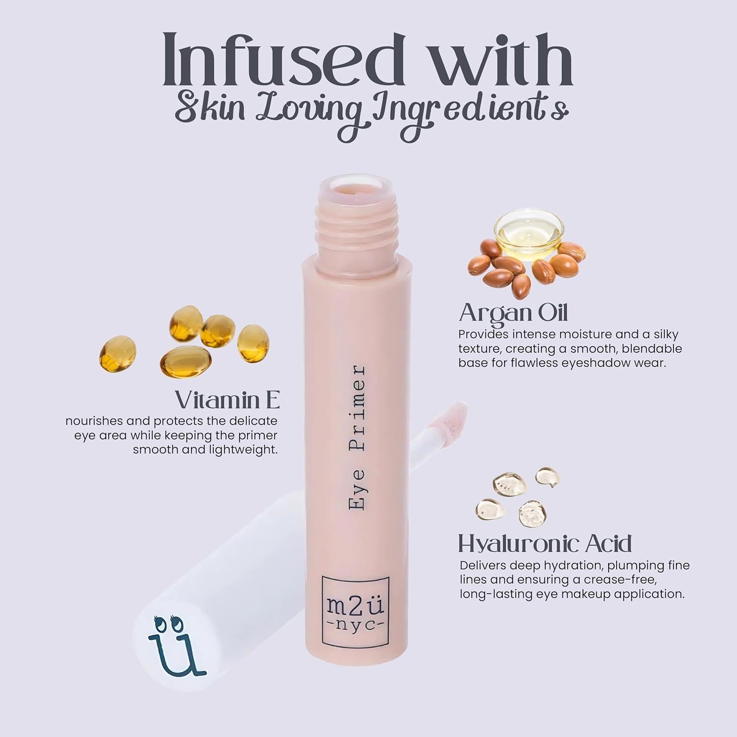 Prebase Hidratante para Ojos M2U NYC - Larga Duración, Resistente al Agua