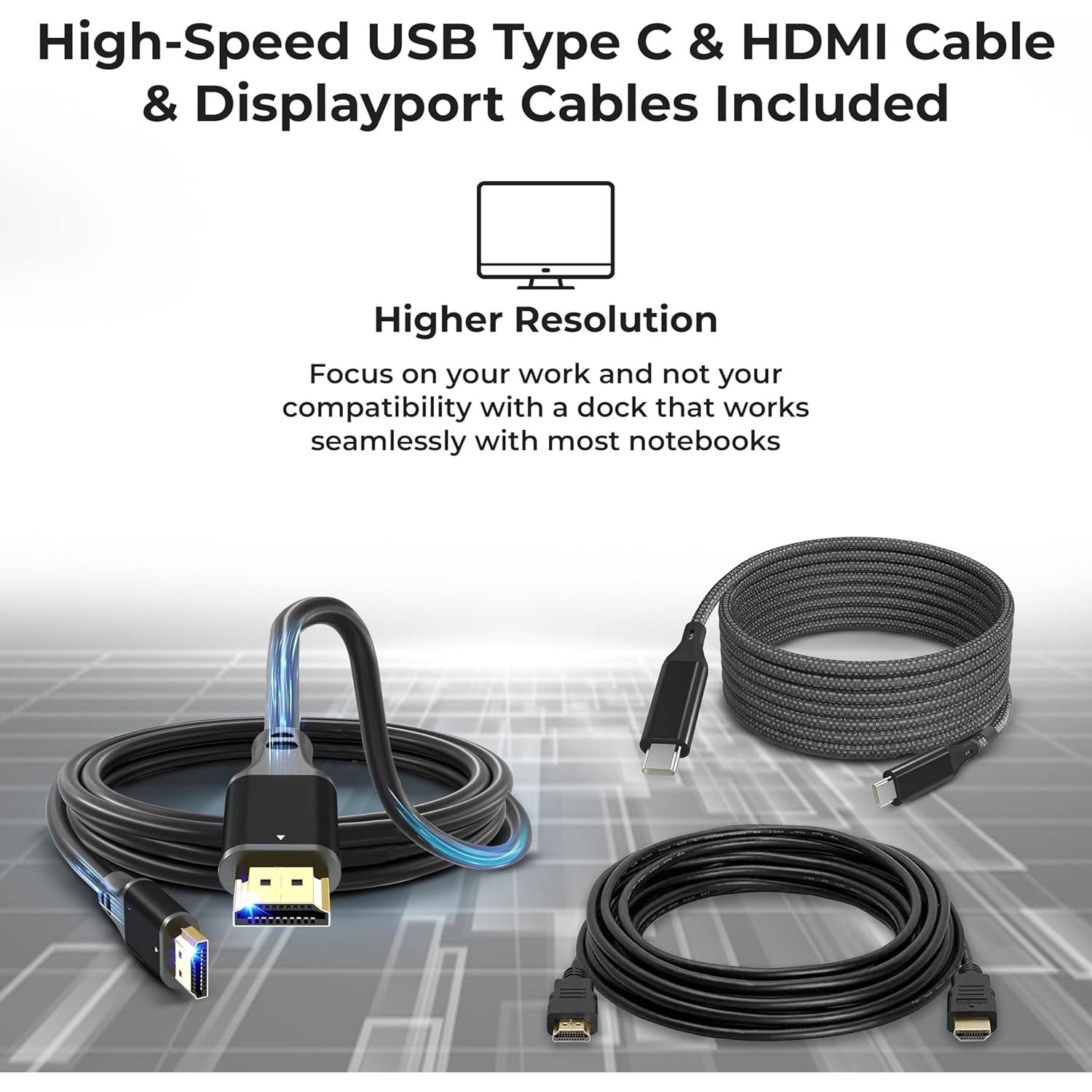 Dock Lenovo Thinkpad 40AY0090US USB-C con Adaptador 90W