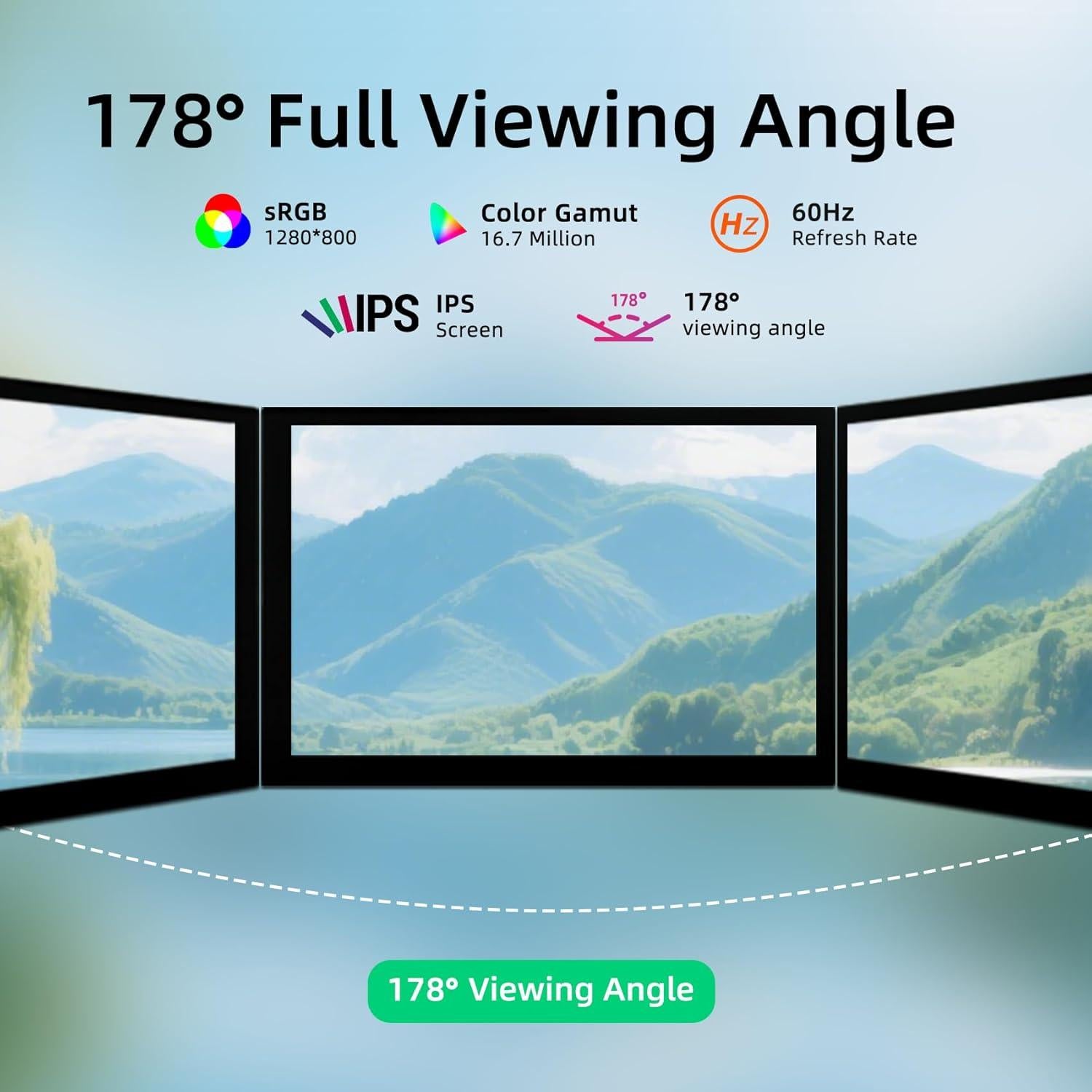 Monitor Táctil 8" iUoyoMon 1280x800 HDMI para Raspberry Pi