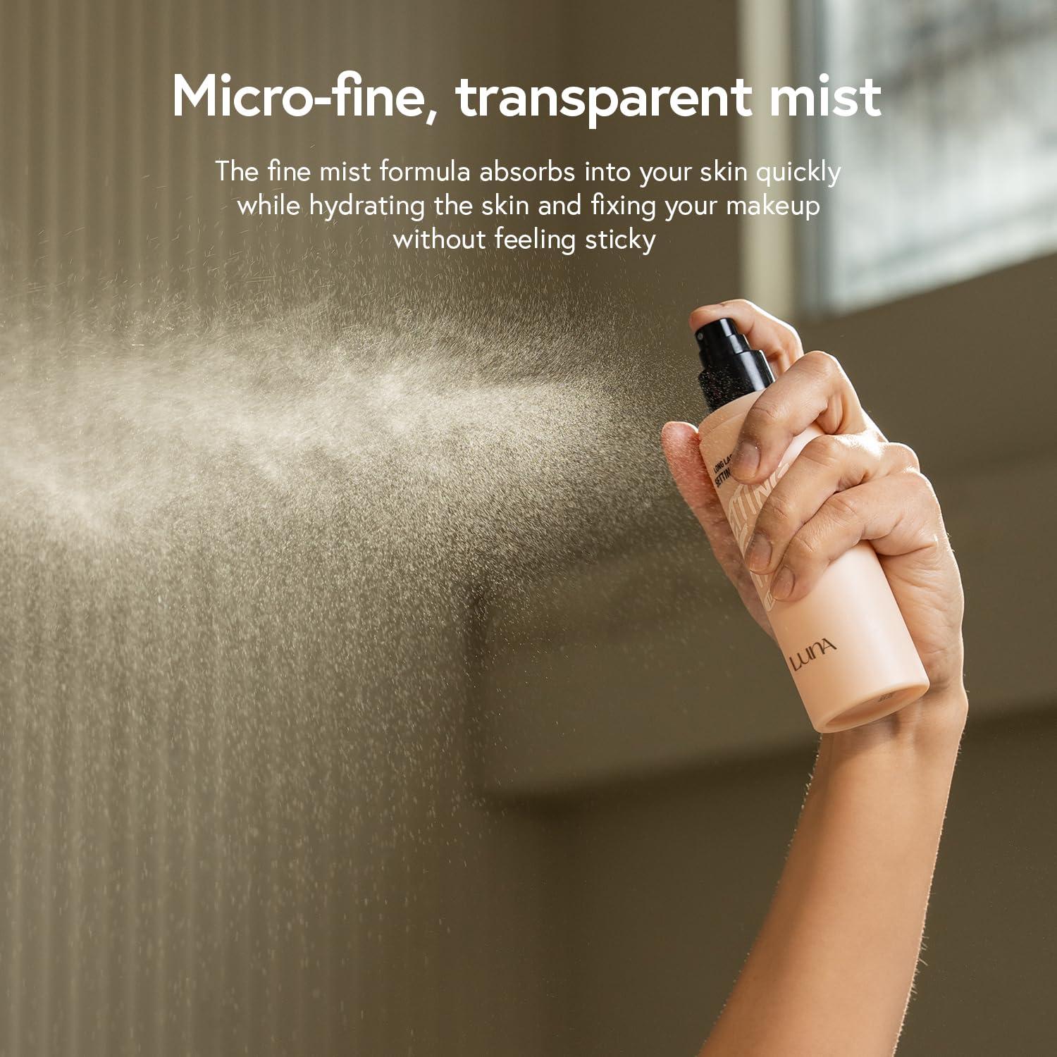 LUNA Spray Fijador de Maquillaje 97.6 ml, Acabado Natural