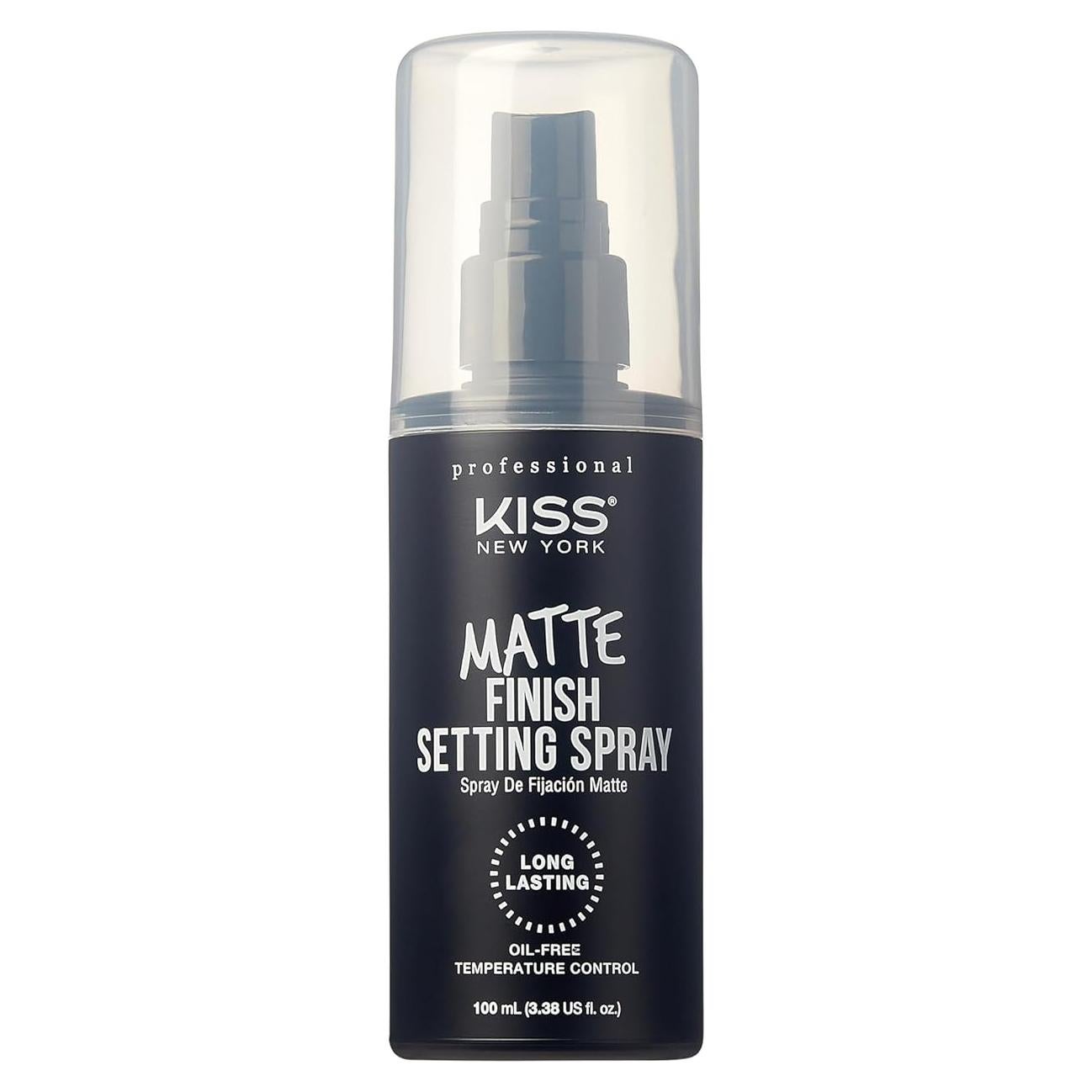 Spray Fijador de Maquillaje KISS 99.9 ml Acabado Mate Vegano