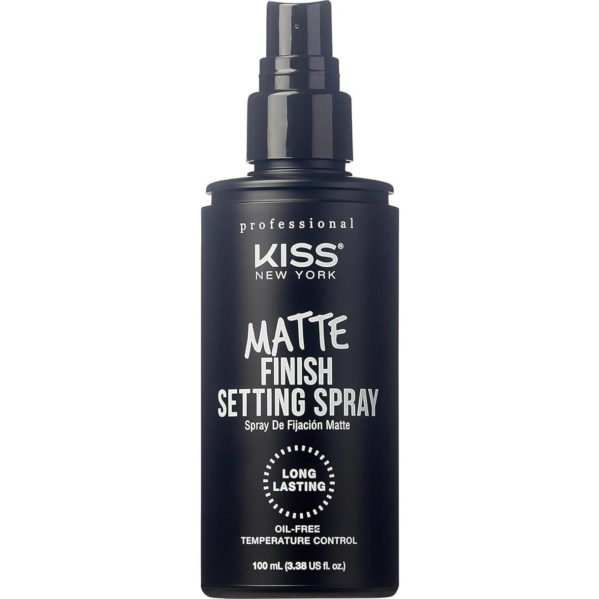 Spray Fijador de Maquillaje KISS 99.9 ml Acabado Mate Vegano