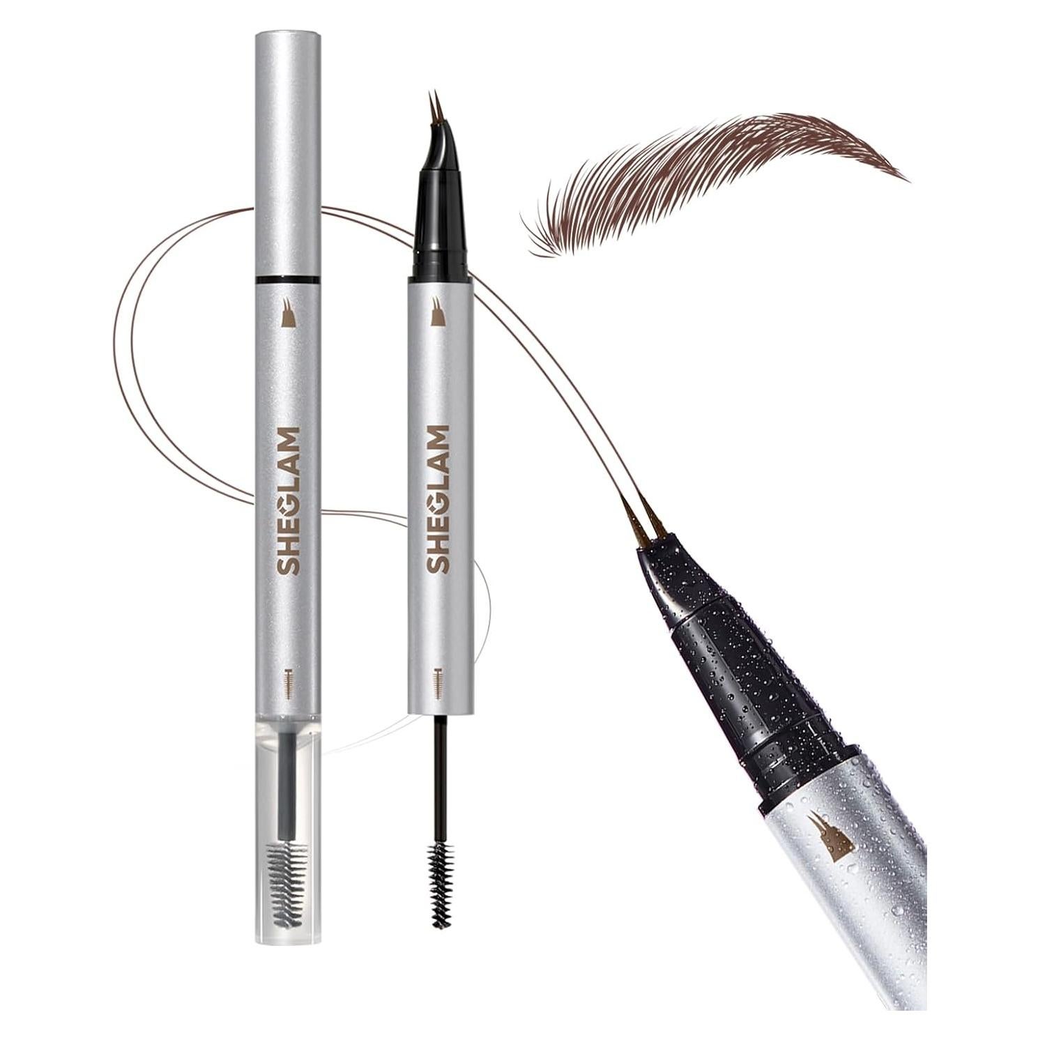 Lápiz de Cejas Laminador SHEGLAM Taupe 2 en 1 con Gel Fijador