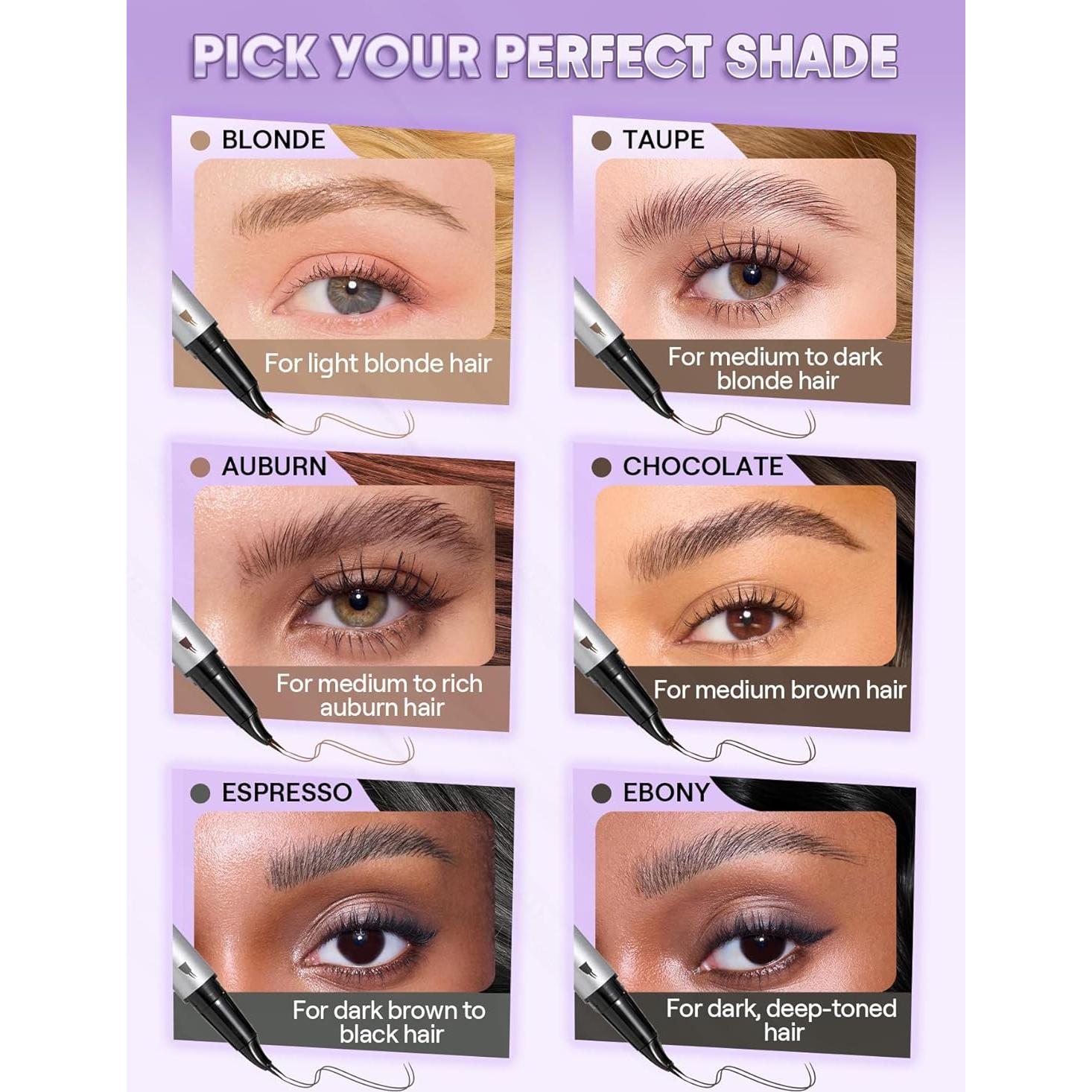 Lápiz de Cejas Laminador SHEGLAM Taupe 2 en 1 con Gel Fijador