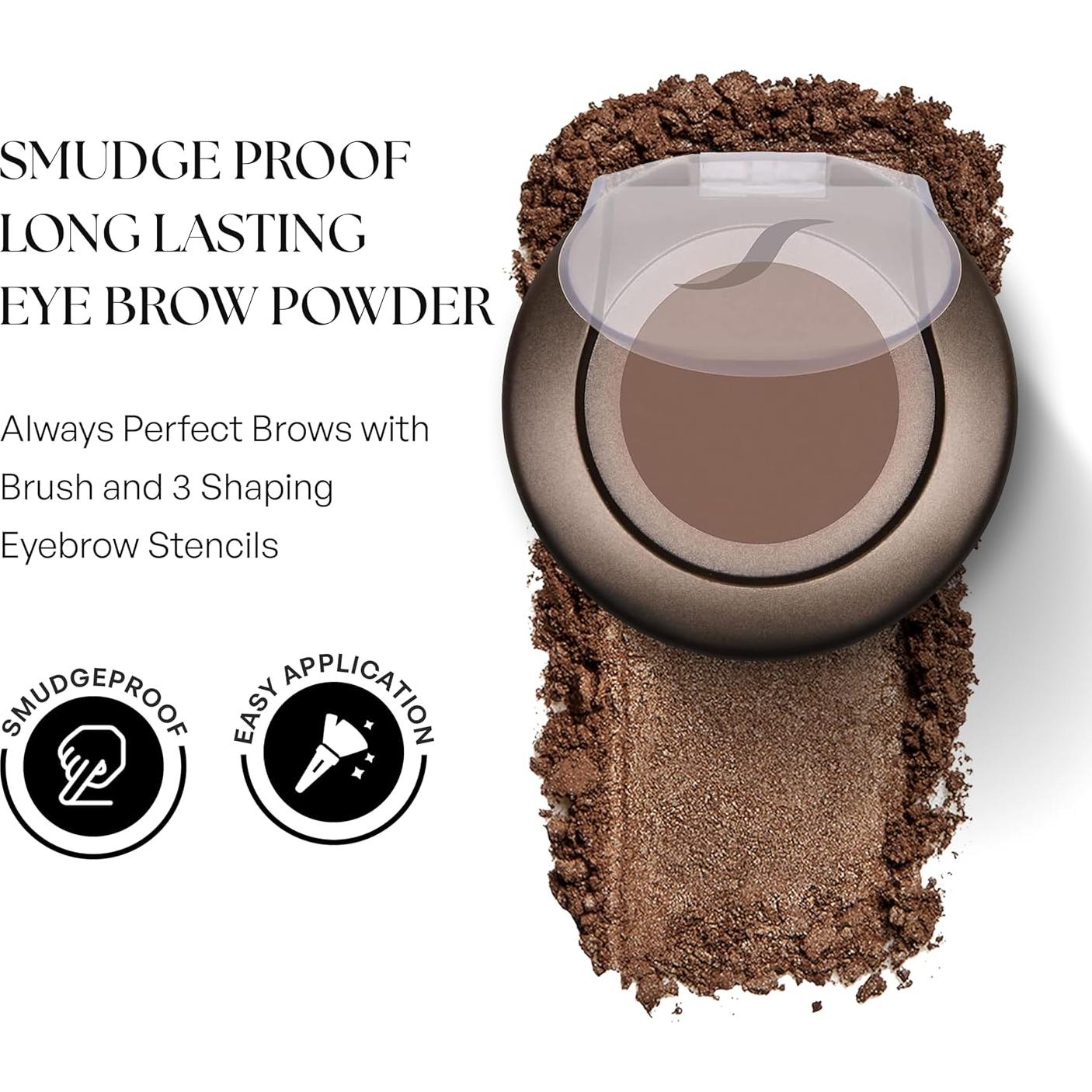 Polvo para Cejas SORMÉ Humo Suave - Kit con Brocha y Plantillas