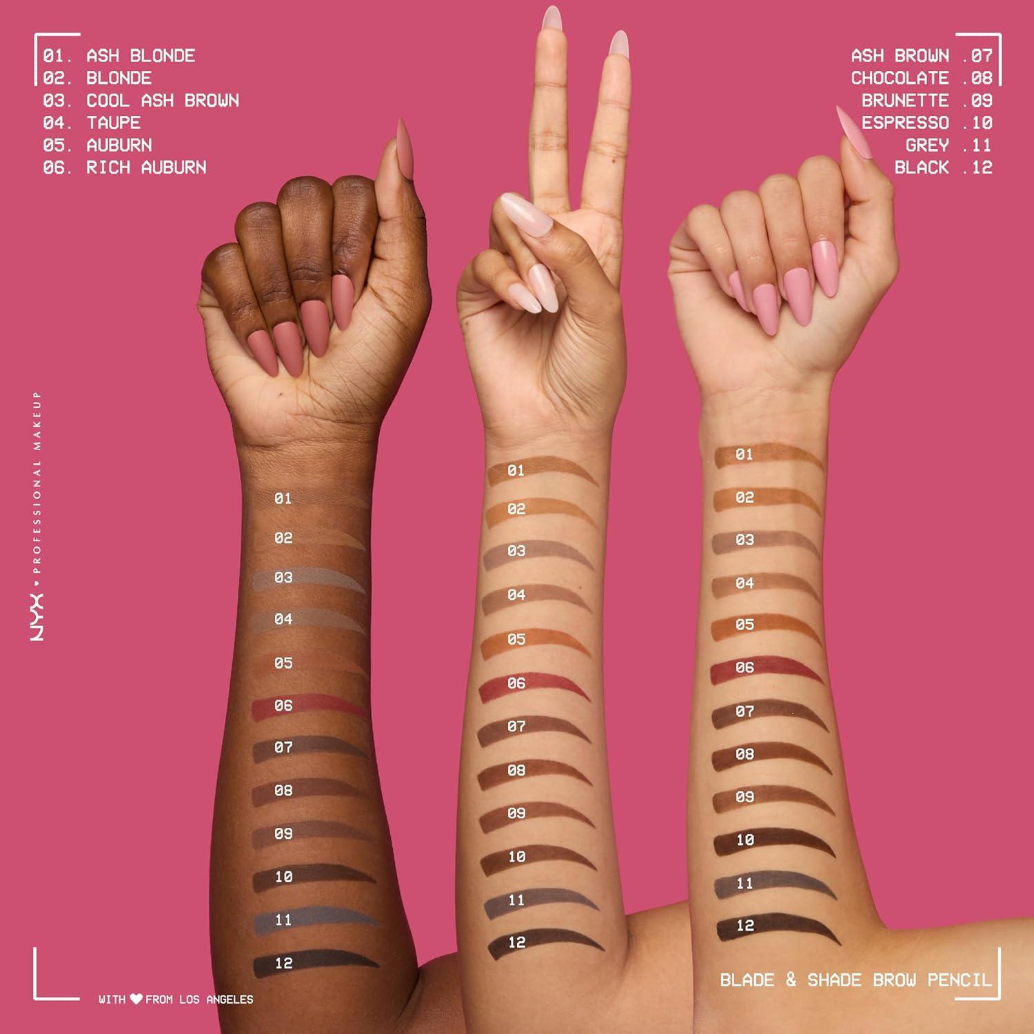 Lápiz de Cejas NYX Professional Makeup Blade & Shade 0.002 oz - Espresso