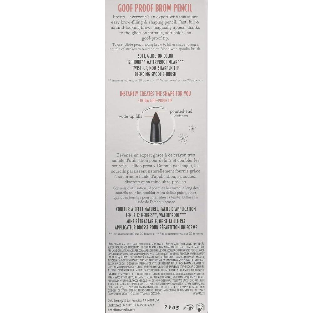 Lápiz de Cejas Goof Proof Benefit - Tono 4 Marrón Medio