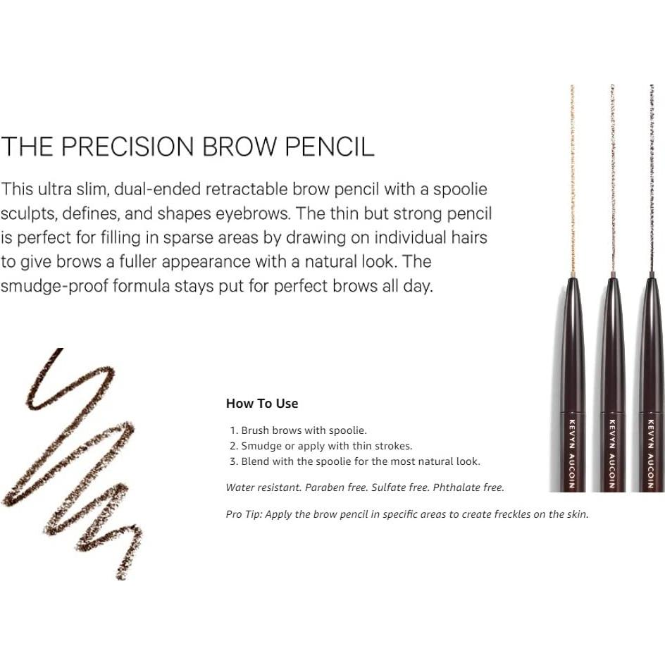 Lápiz de Cejas Retráctil Kevyn Aucoin Castaño Oscuro 12.7cm