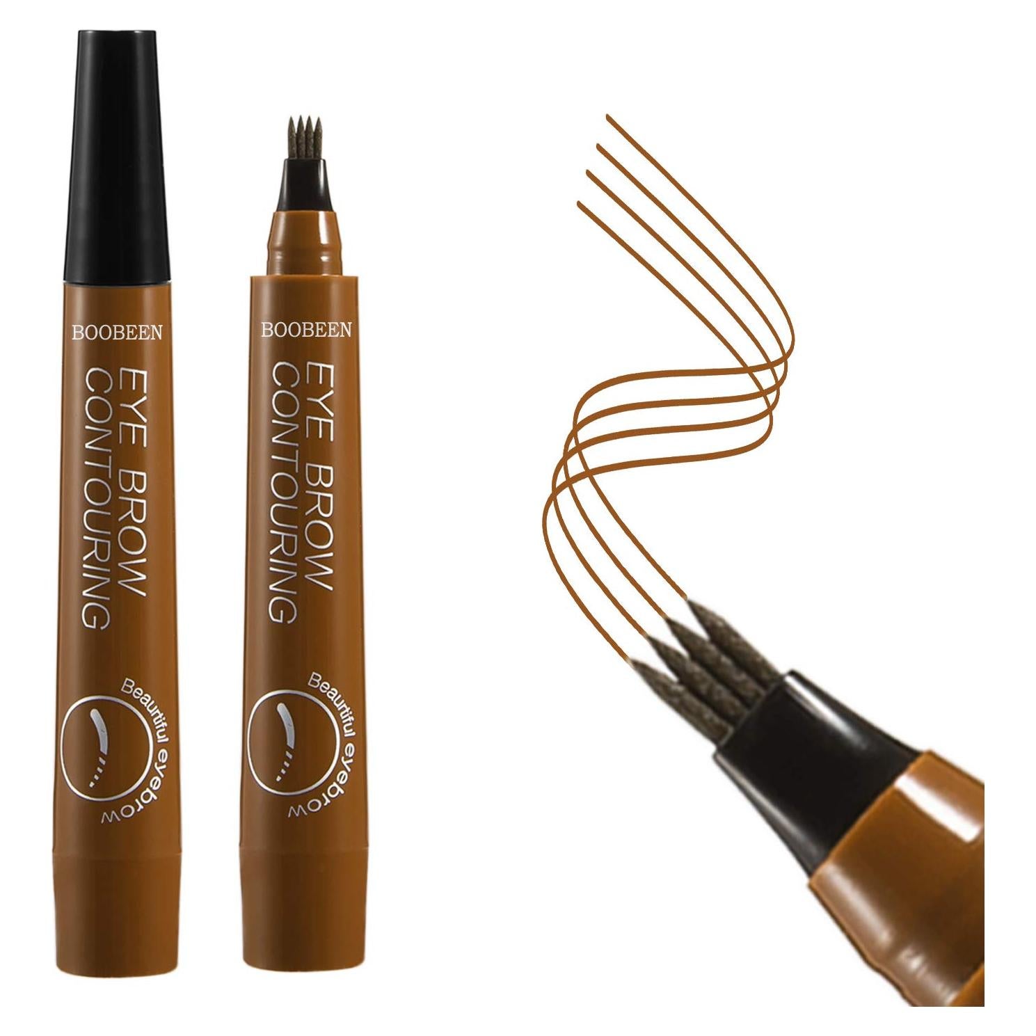 Lápiz de Cejas Impermeable Boobeen D1034 - Microblading Marrón Claro