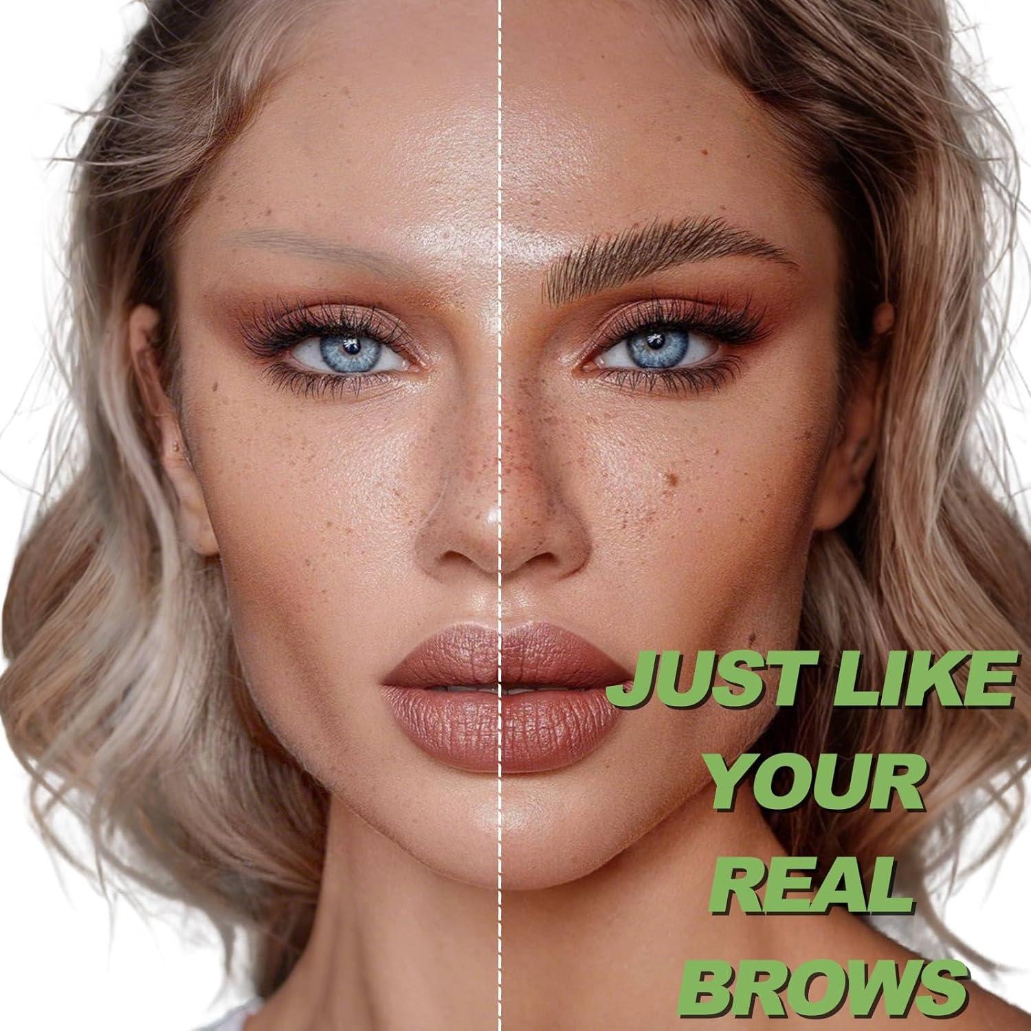 Lápiz de Cejas Microblading Shantou Castaño Medio 4 Puntas